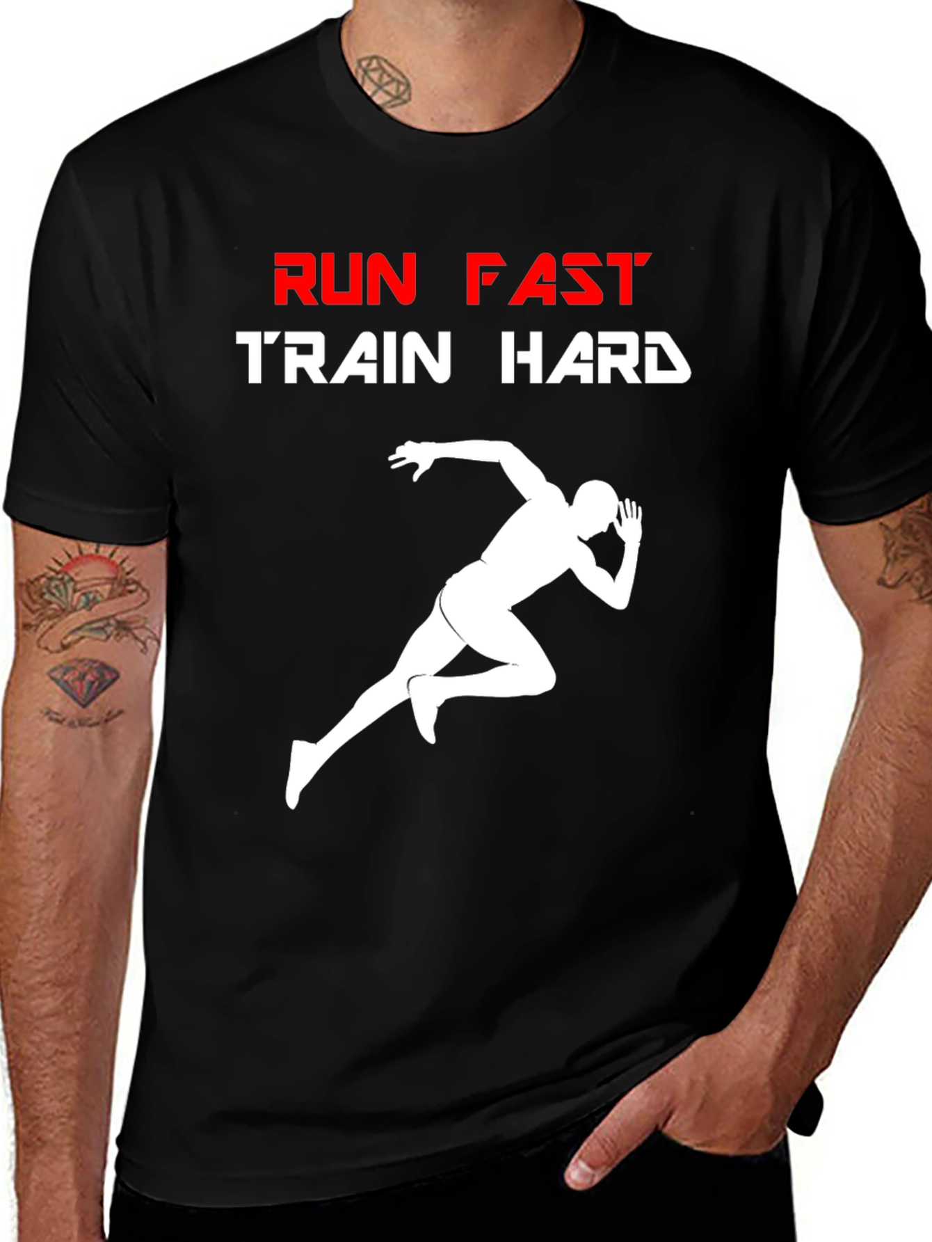 Run Fast Train Hard Graphic T-Shirt