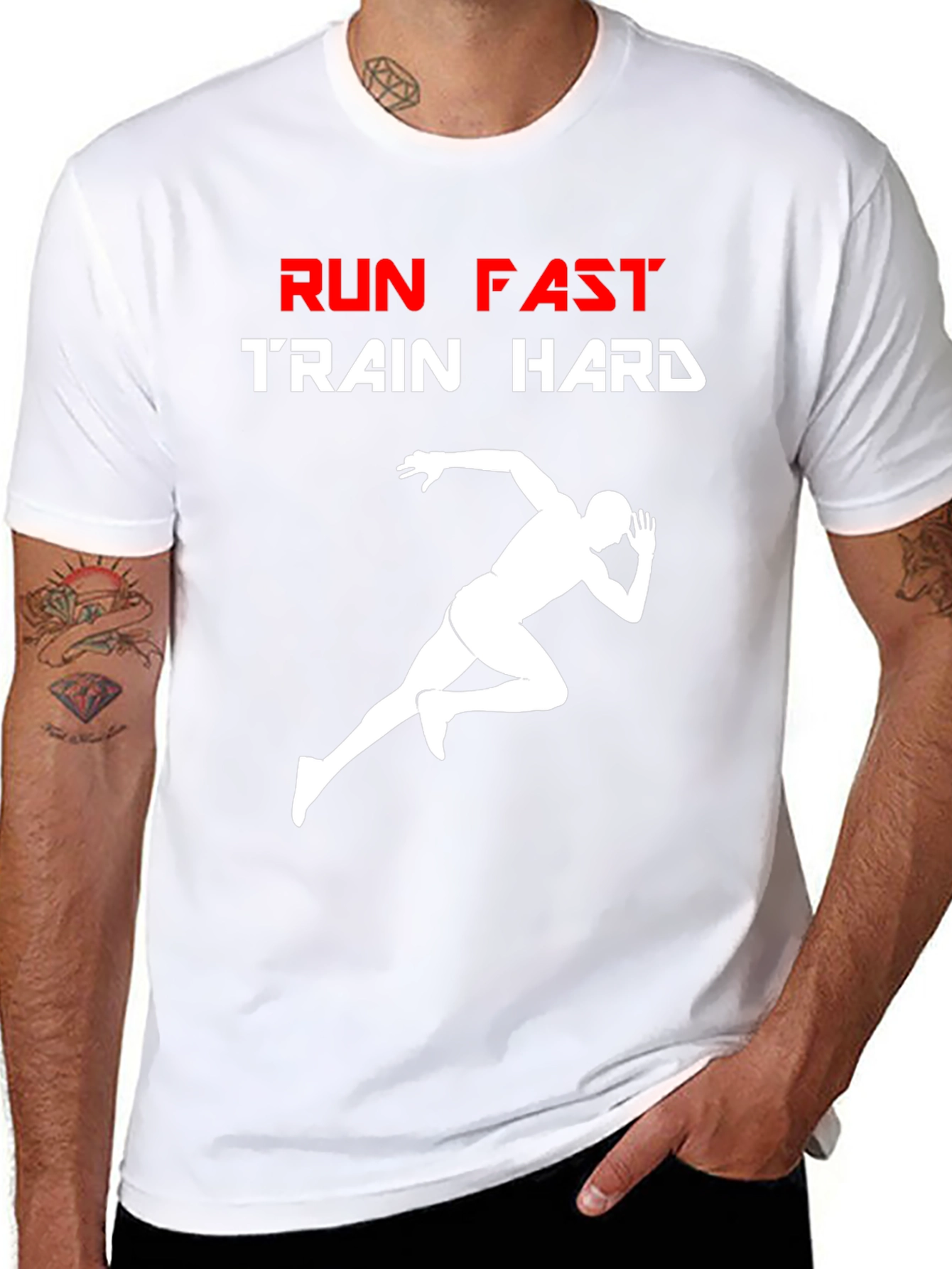 Run Fast Train Hard Graphic T-Shirt