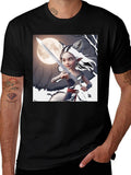 Fantasy Warrior Wolf Girl T-Shirt
