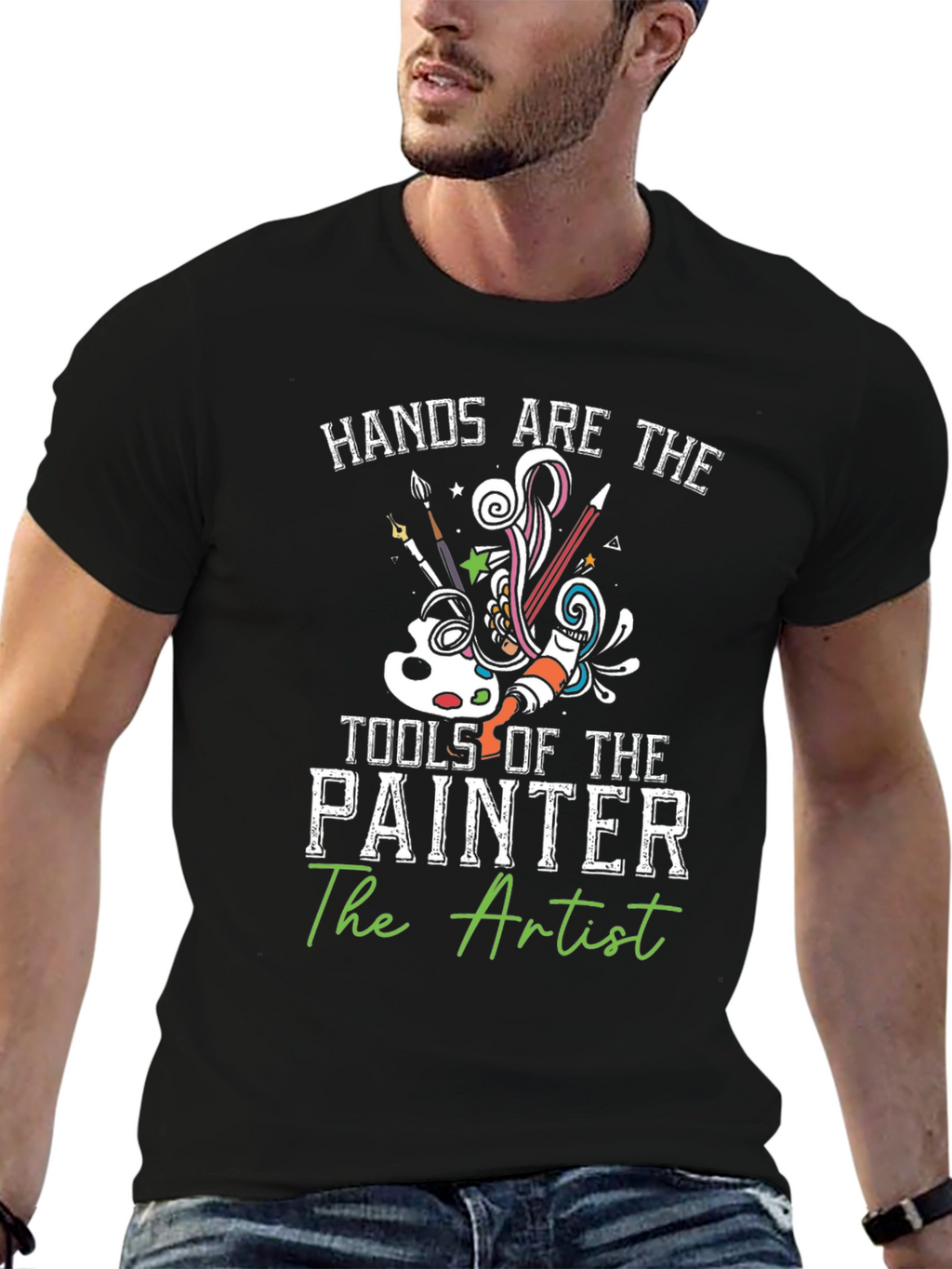 Artists Hands T-Shirt: Creative Painter Design