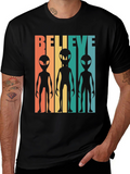 Retro Alien Graphic Tee - Believe!