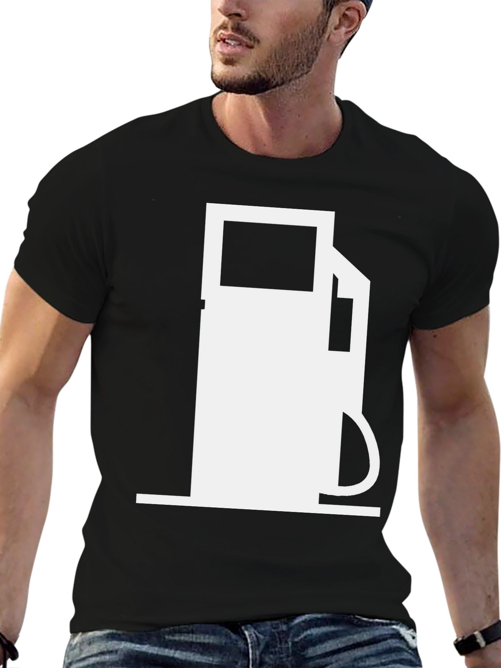 Gas Pump Graphic Tee - Black