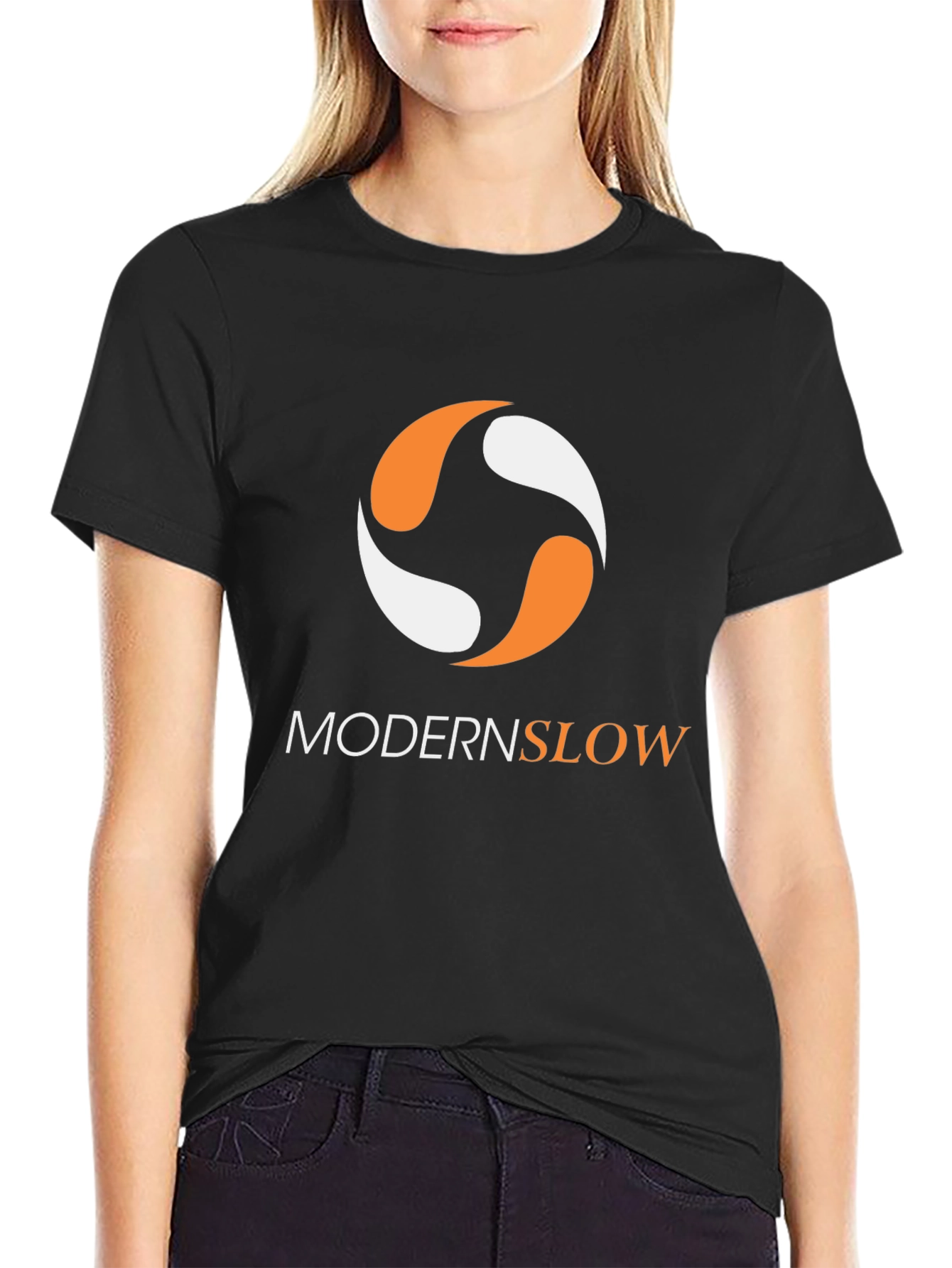 Modern Slow Black Graphic Tee