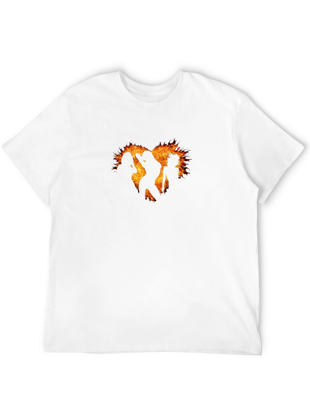 Fiery Silhouette Graphic Black T-Shirt