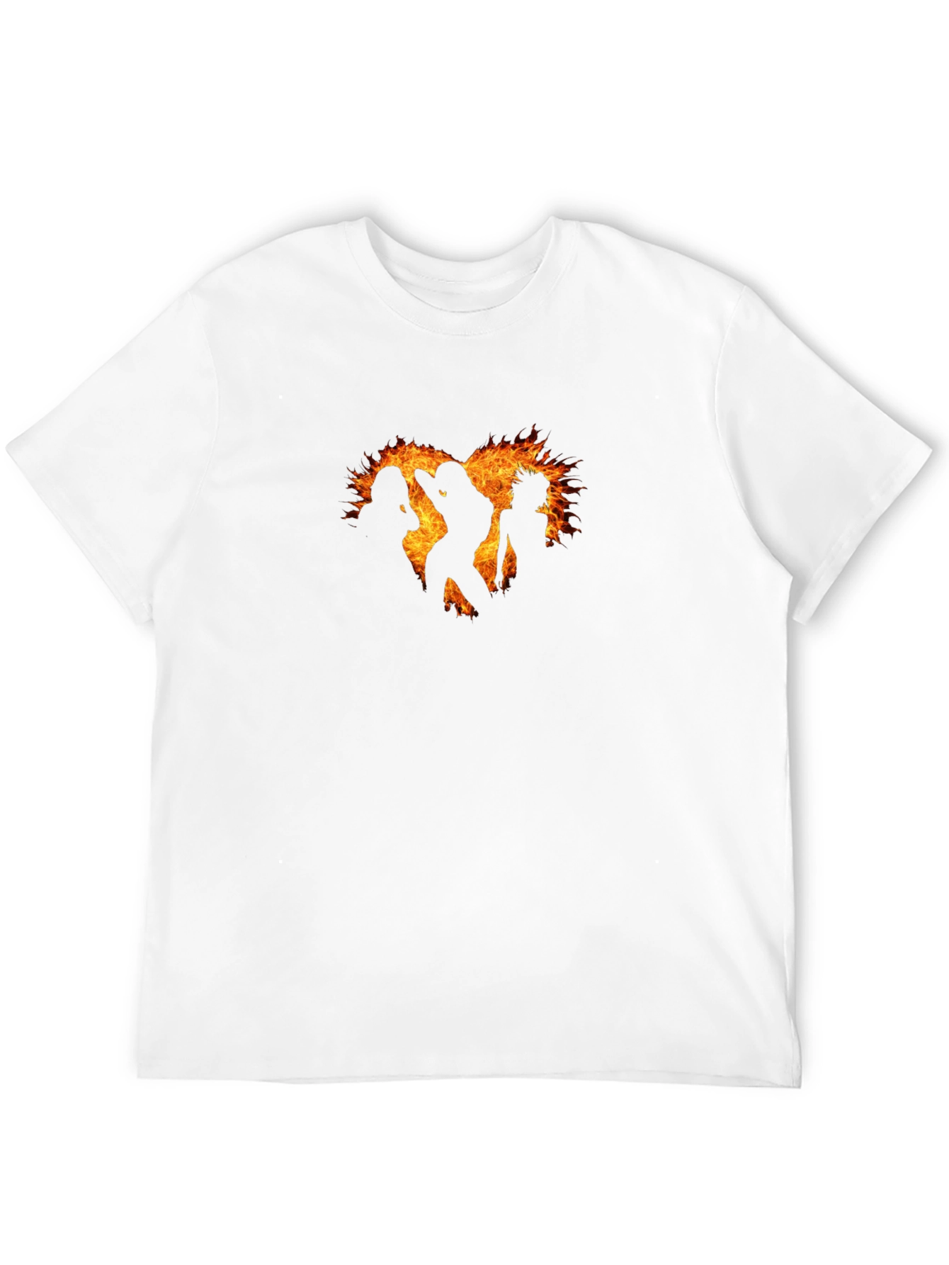 Fiery Silhouette Graphic Black T-Shirt