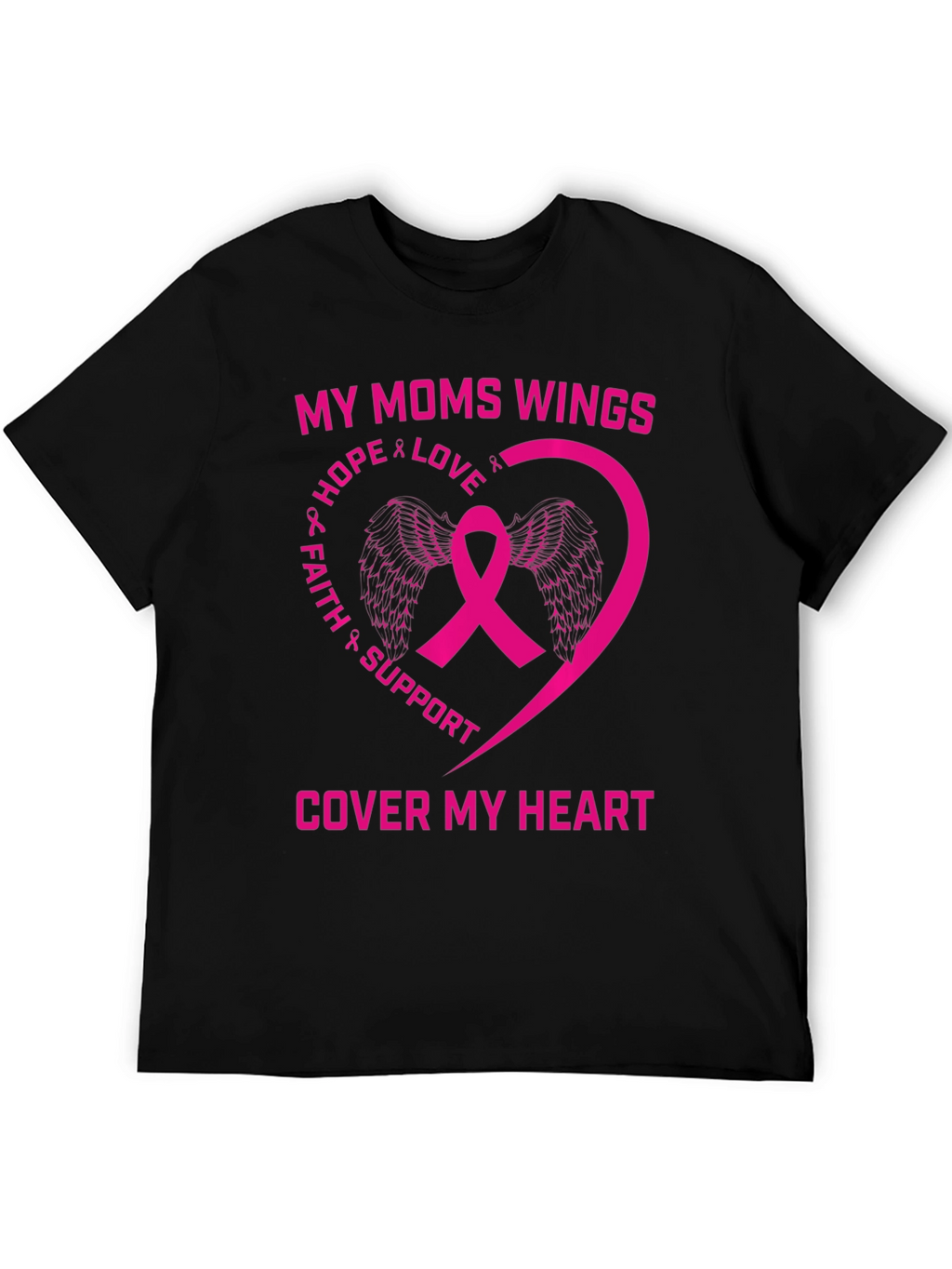 My Moms Wings Breast Cancer Awareness T-Shirt