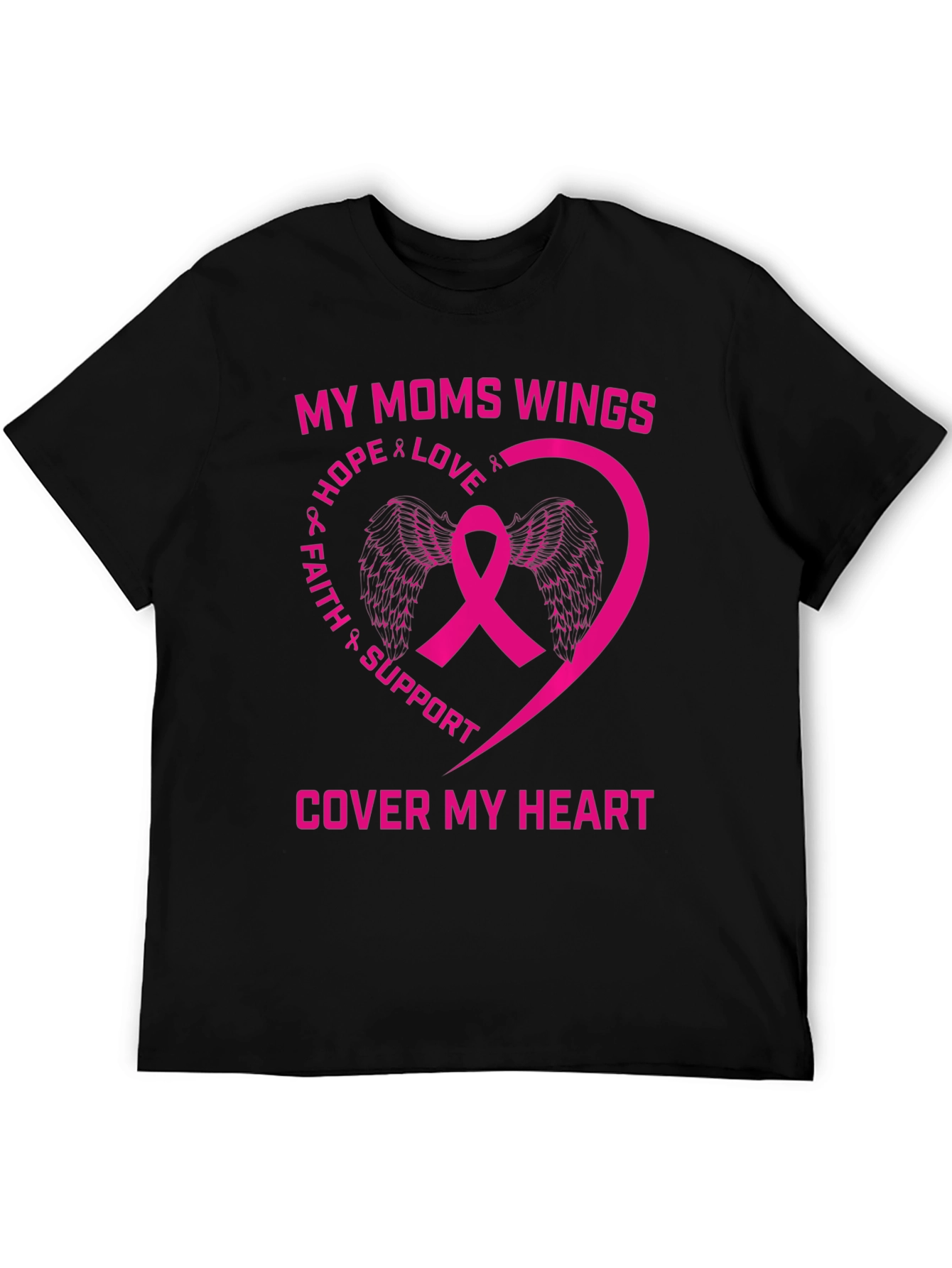 My Moms Wings Breast Cancer Awareness T-Shirt