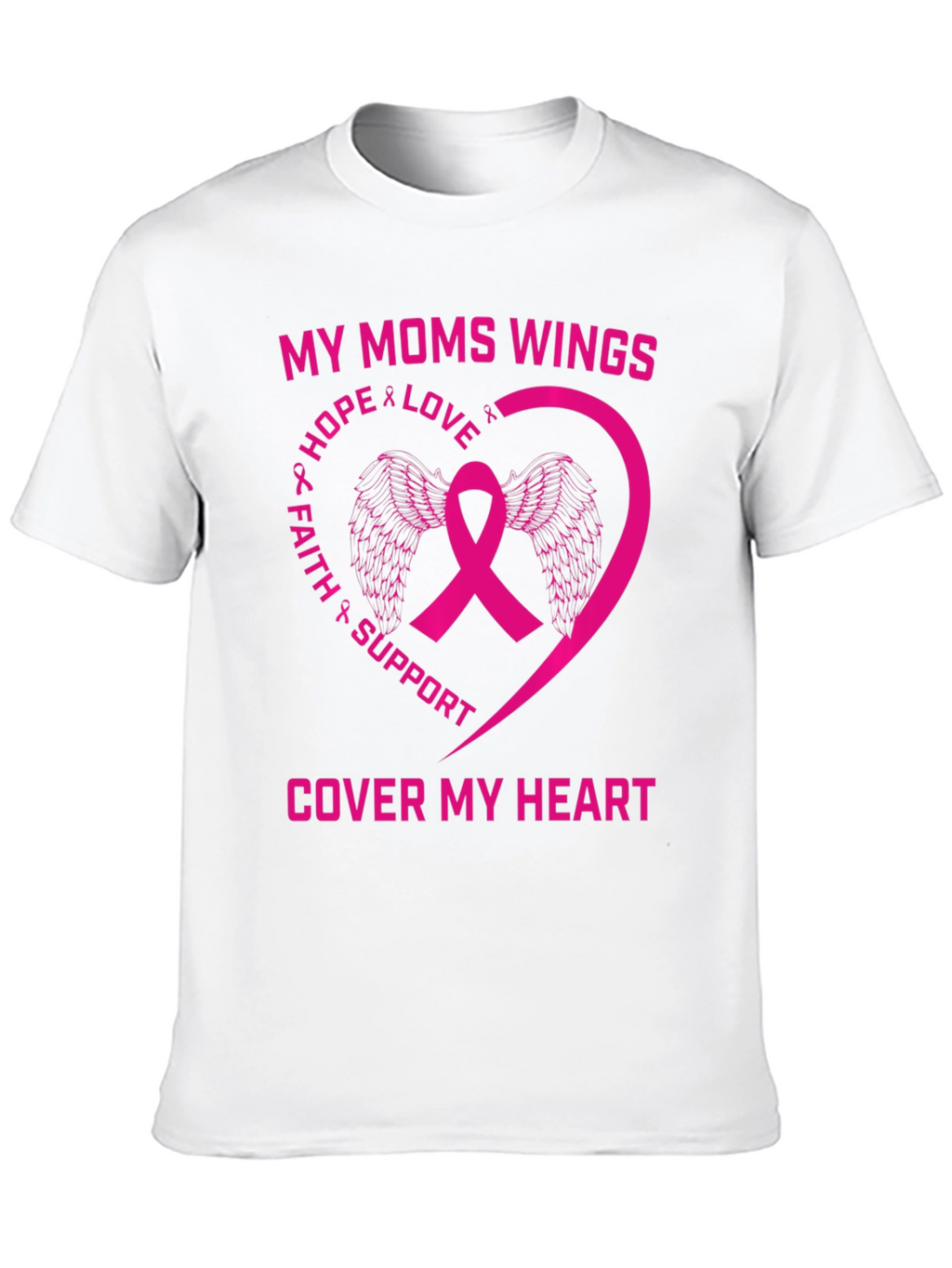 My Moms Wings Breast Cancer Awareness T-Shirt