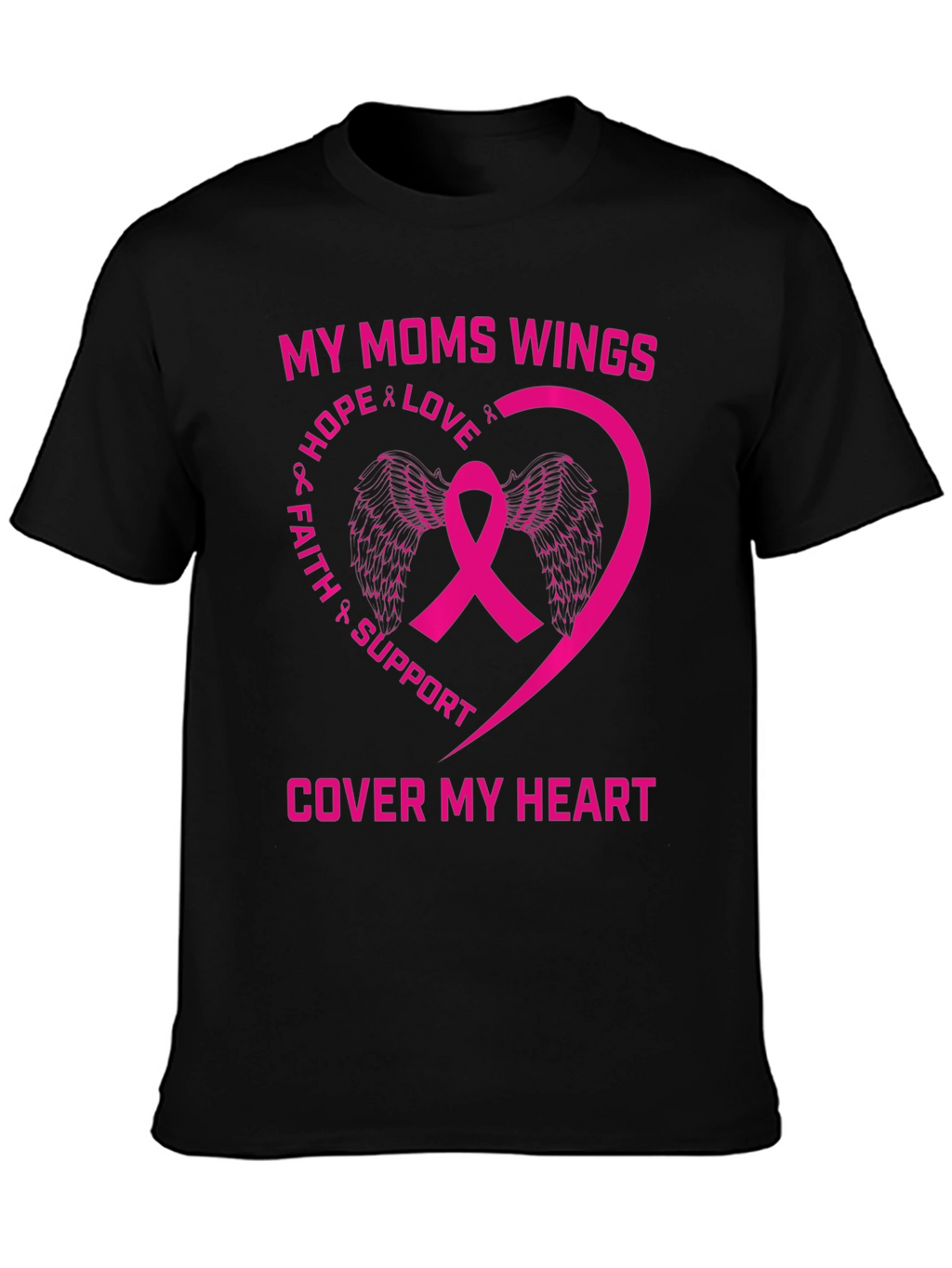 My Moms Wings Breast Cancer Awareness T-Shirt