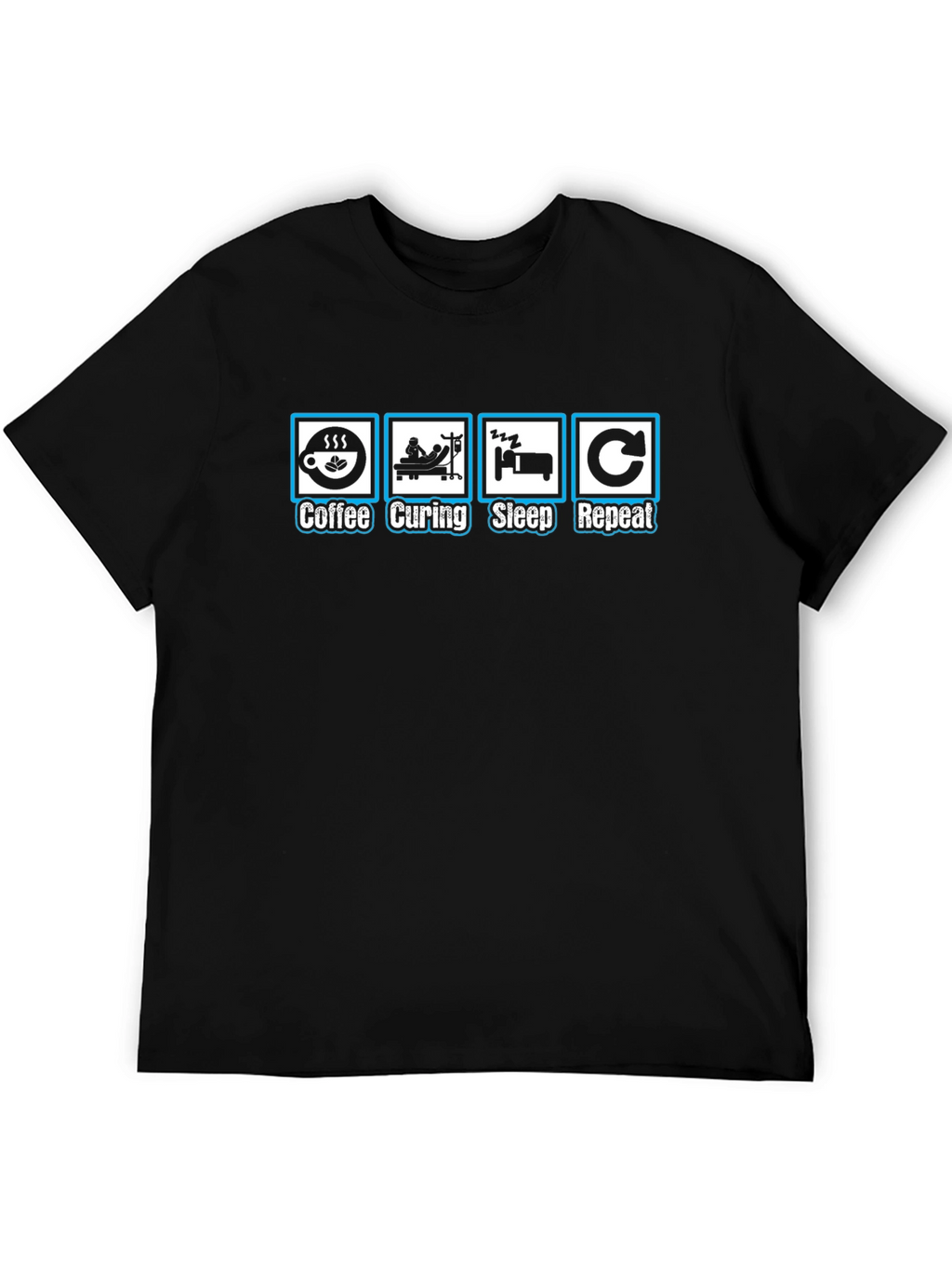 Coffee Curing Sleep Repeat Graphic Tee
