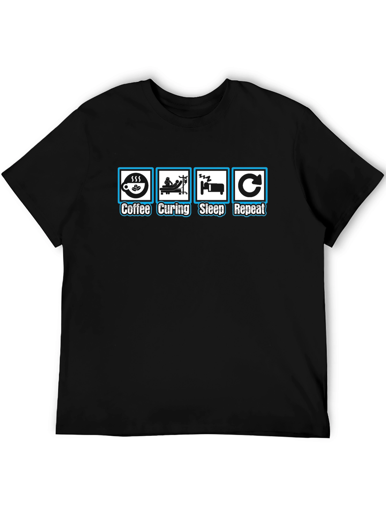 Coffee Curing Sleep Repeat Graphic Tee