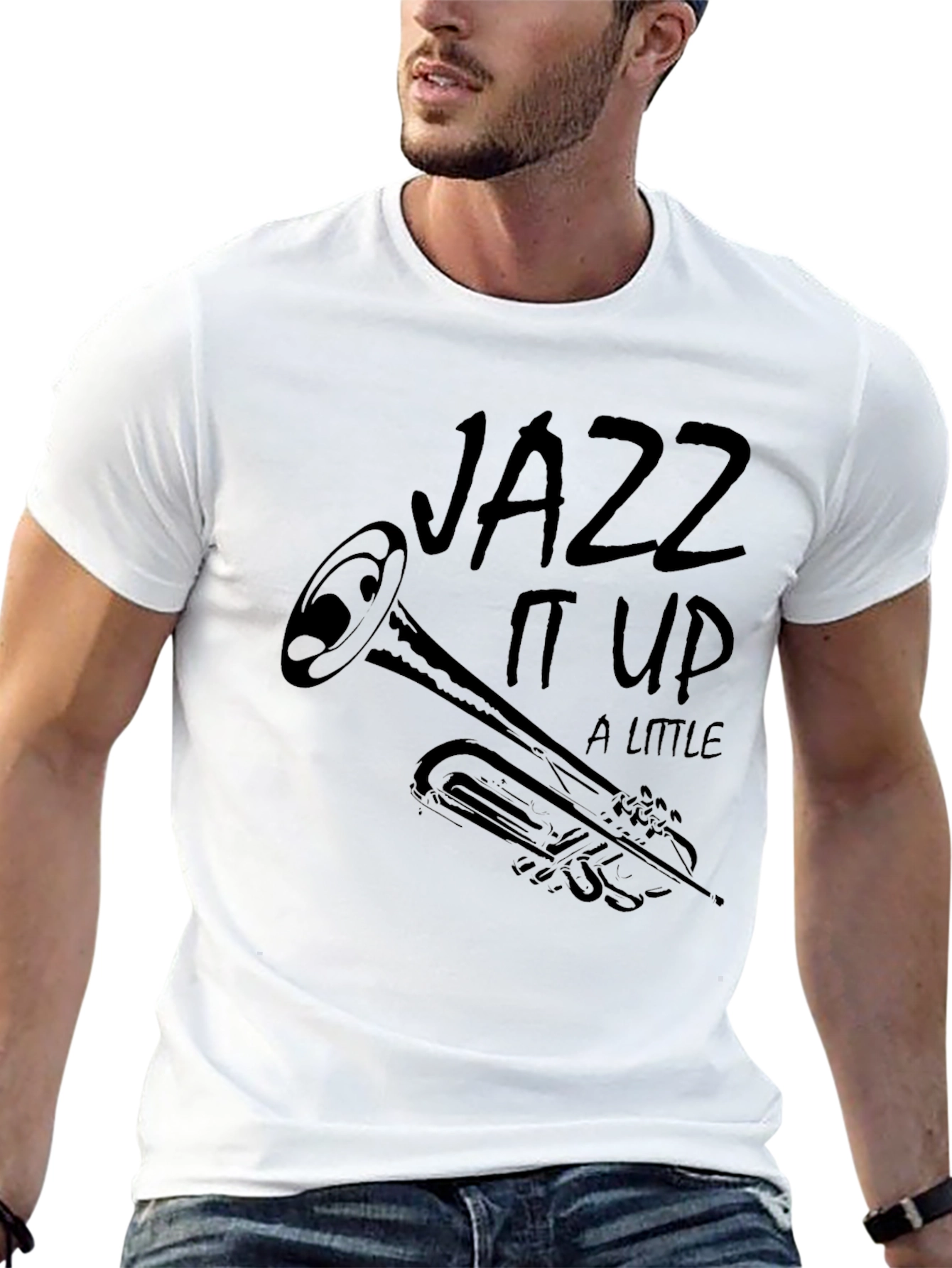 Jazz It Up Black Graphic T-Shirt