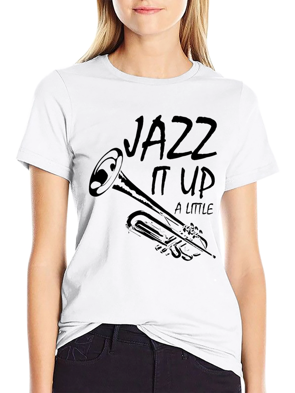 Jazz It Up Black Graphic T-Shirt