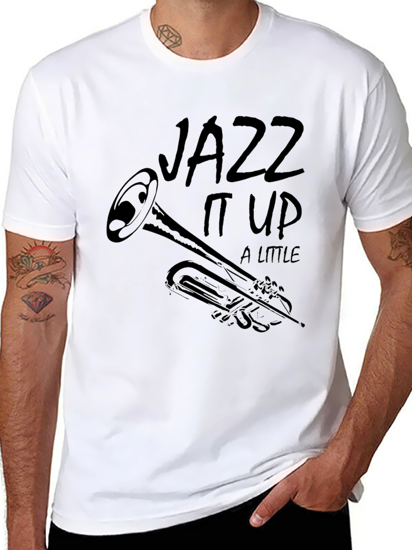 Jazz It Up Black Graphic T-Shirt