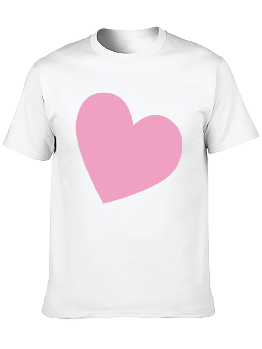 Black T-Shirt with Pink Heart Graphic