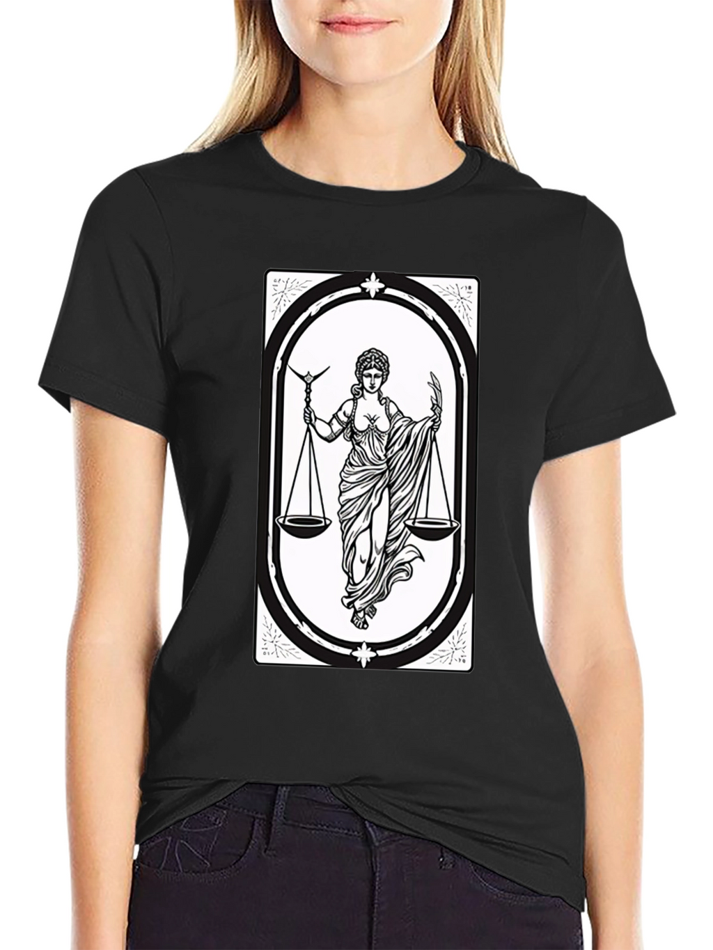 Libra Zodiac T-Shirt - Scales of Justice Graphic Tee