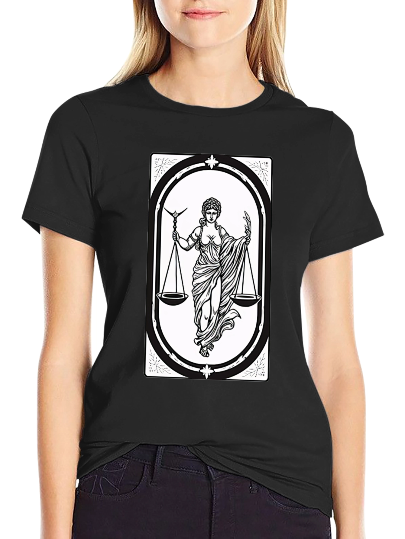 Libra Zodiac T-Shirt - Scales of Justice Graphic Tee