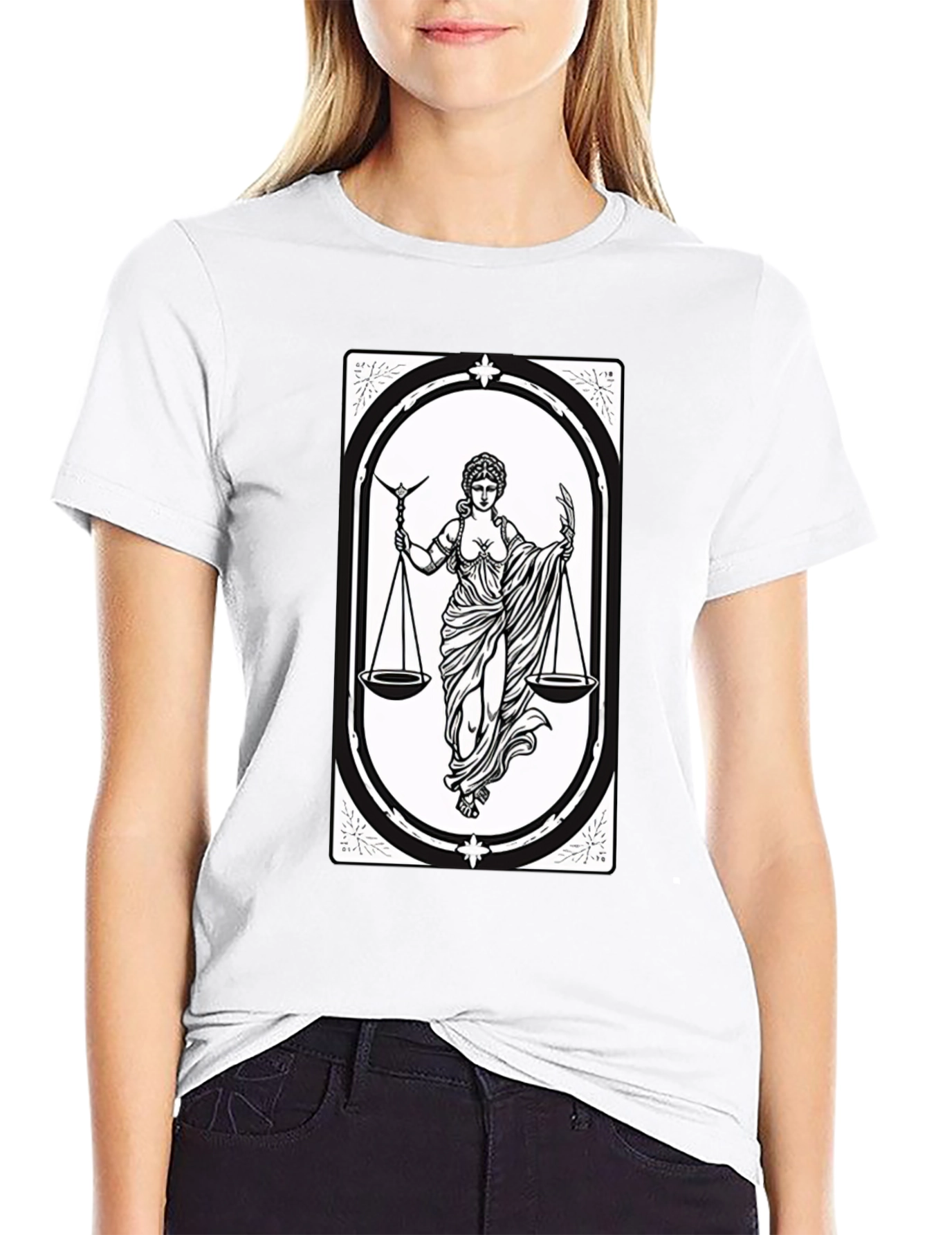 Libra Zodiac T-Shirt - Scales of Justice Graphic Tee