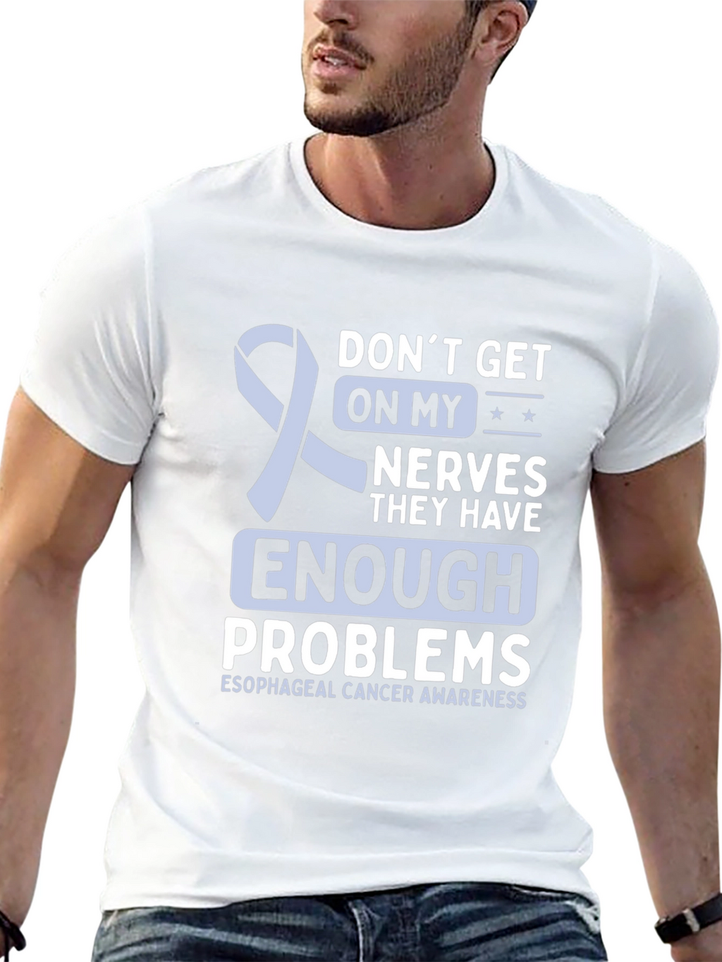 Esophageal Cancer Awareness Ribbon T-Shirt