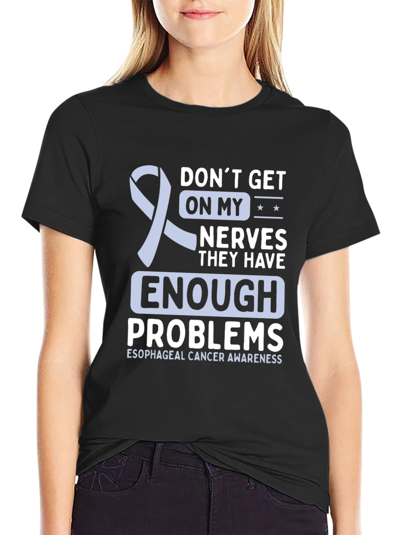 Esophageal Cancer Awareness Ribbon T-Shirt