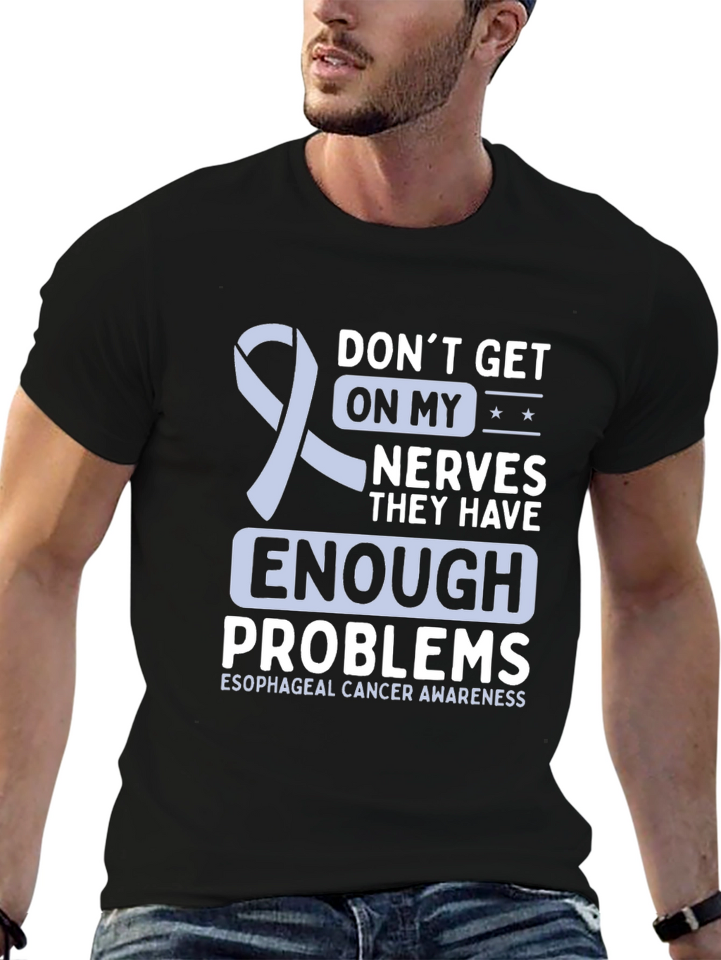 Esophageal Cancer Awareness Ribbon T-Shirt