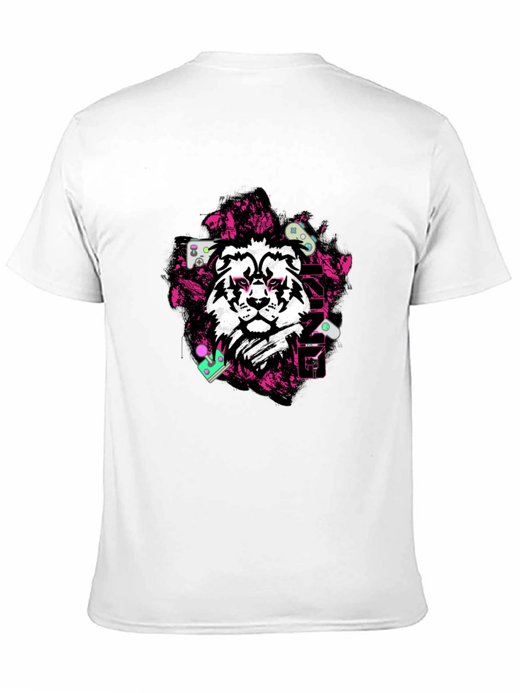 Gaming King Lion Black Graphic Tee