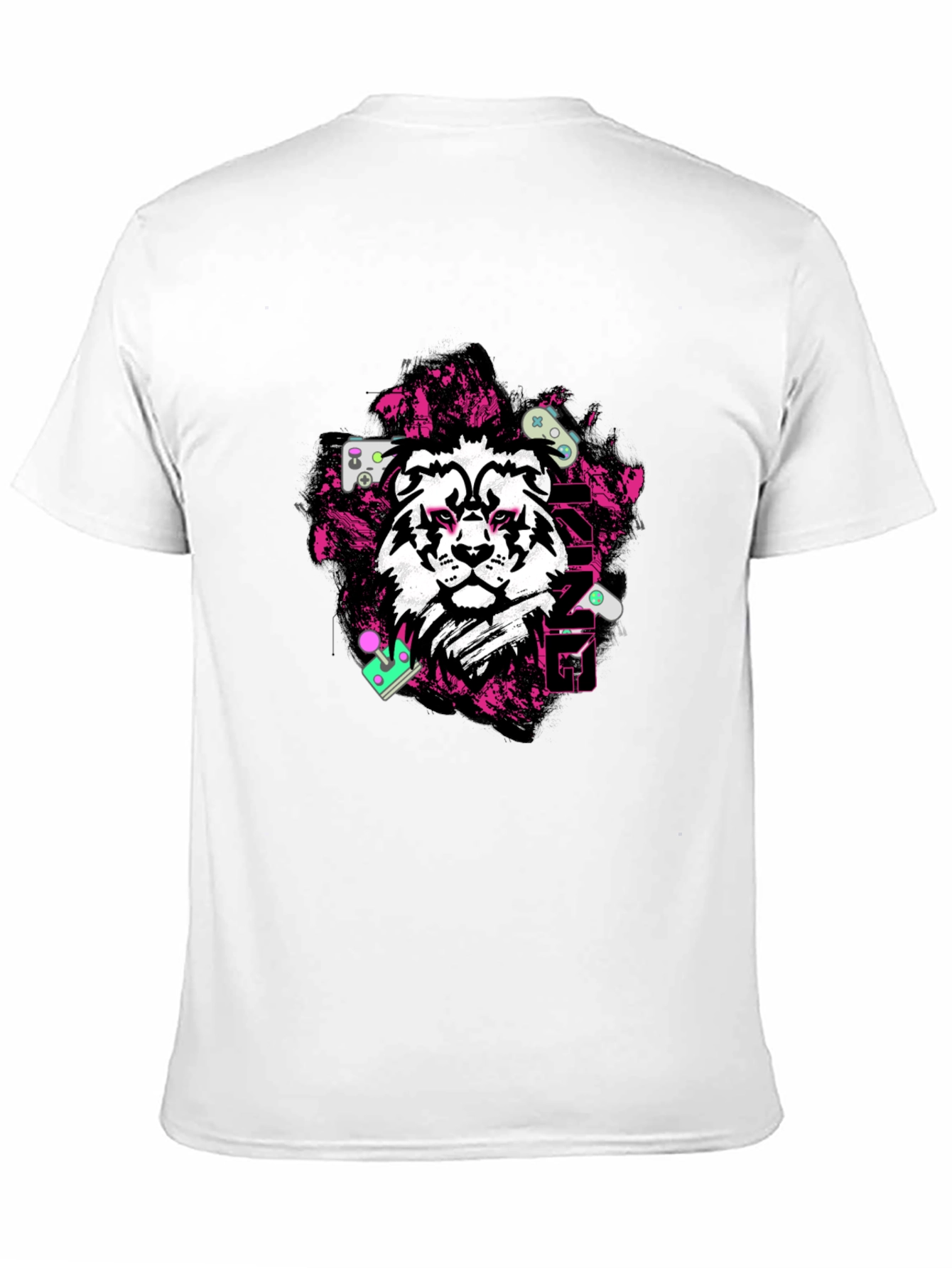 Gaming King Lion Black Graphic Tee