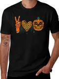 Halloween Peace Love Pumpkin T-Shirt