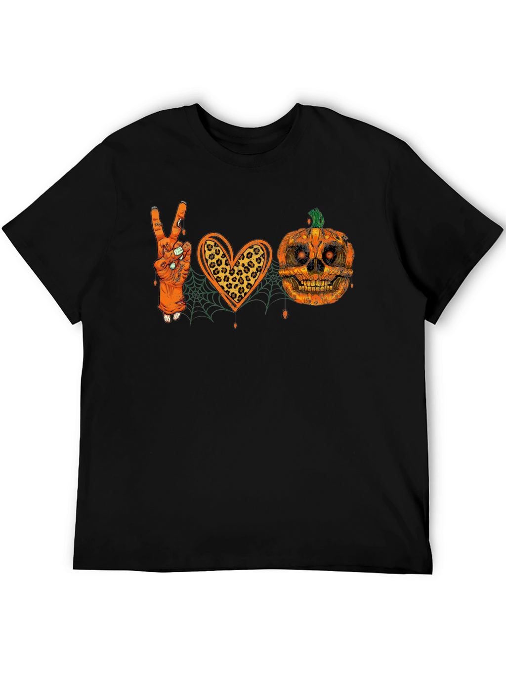 Halloween Peace Love Pumpkin T-Shirt