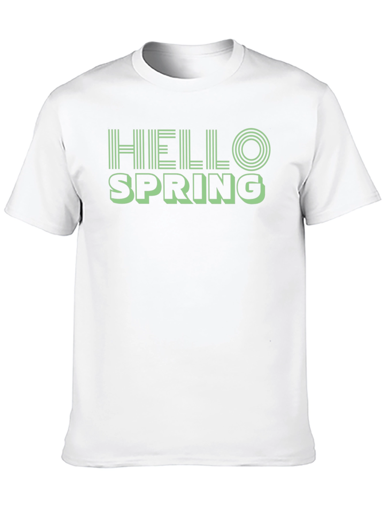 Hello Spring Black Graphic Tee