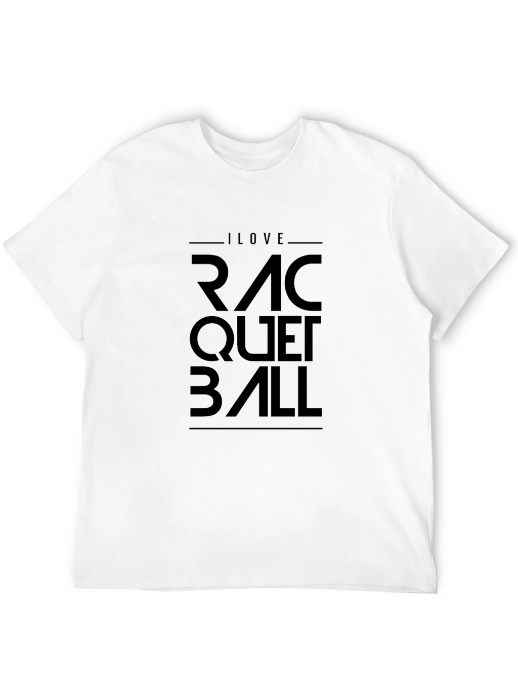 I Love Racquetball Black T-Shirt