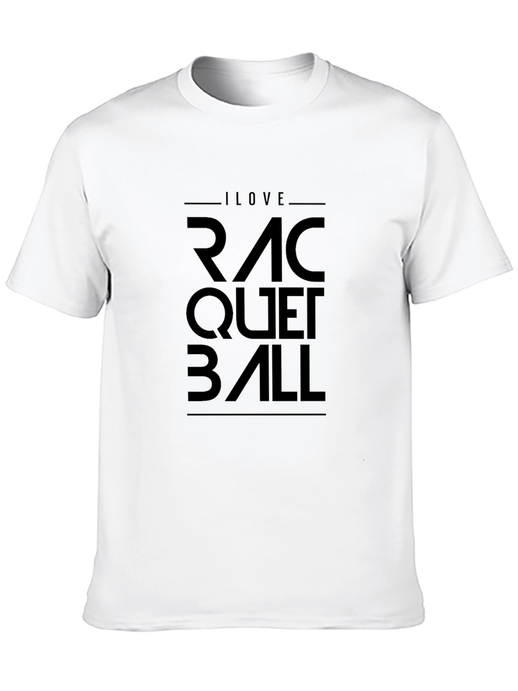 I Love Racquetball Black T-Shirt