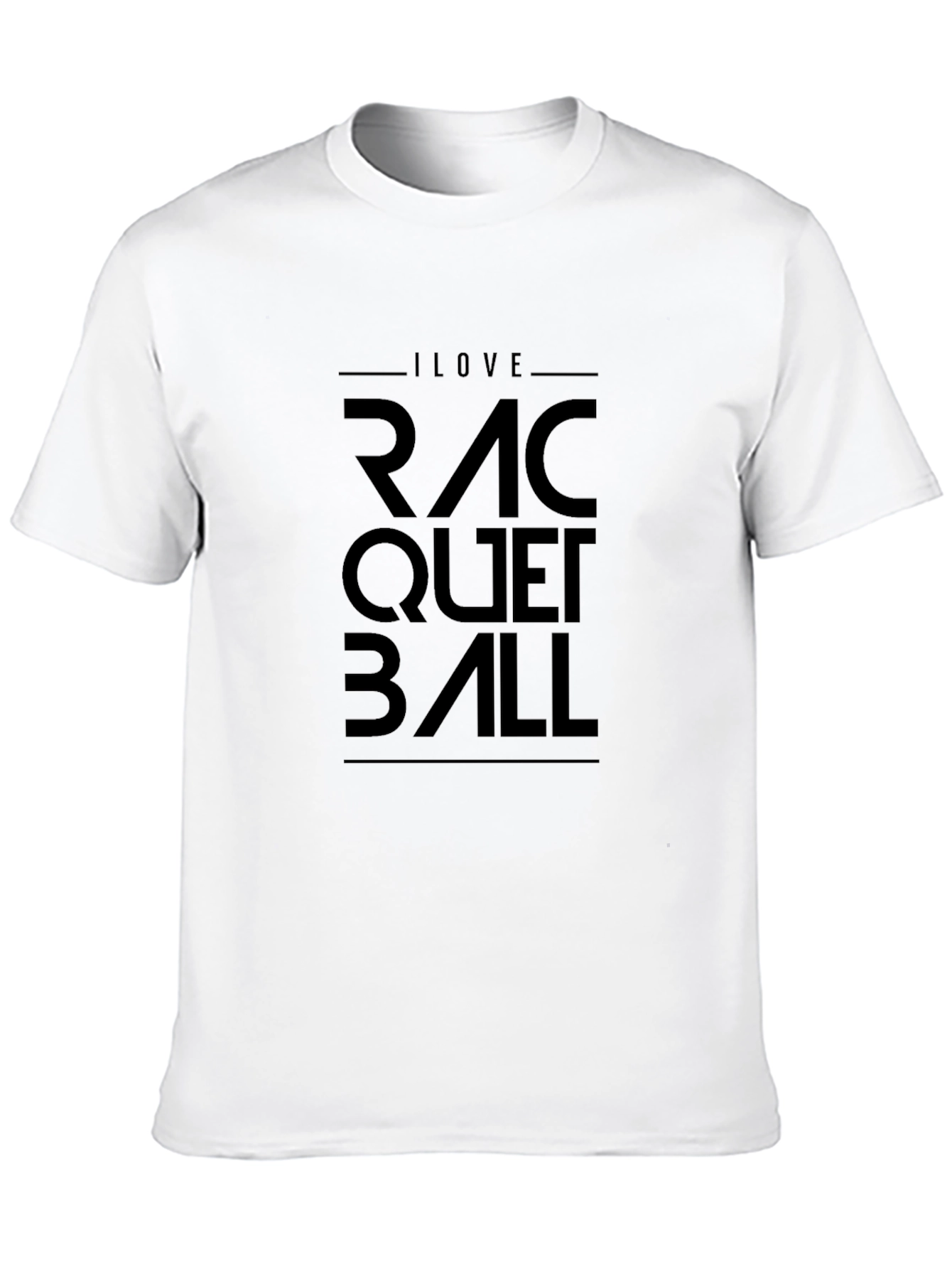 I Love Racquetball Black T-Shirt