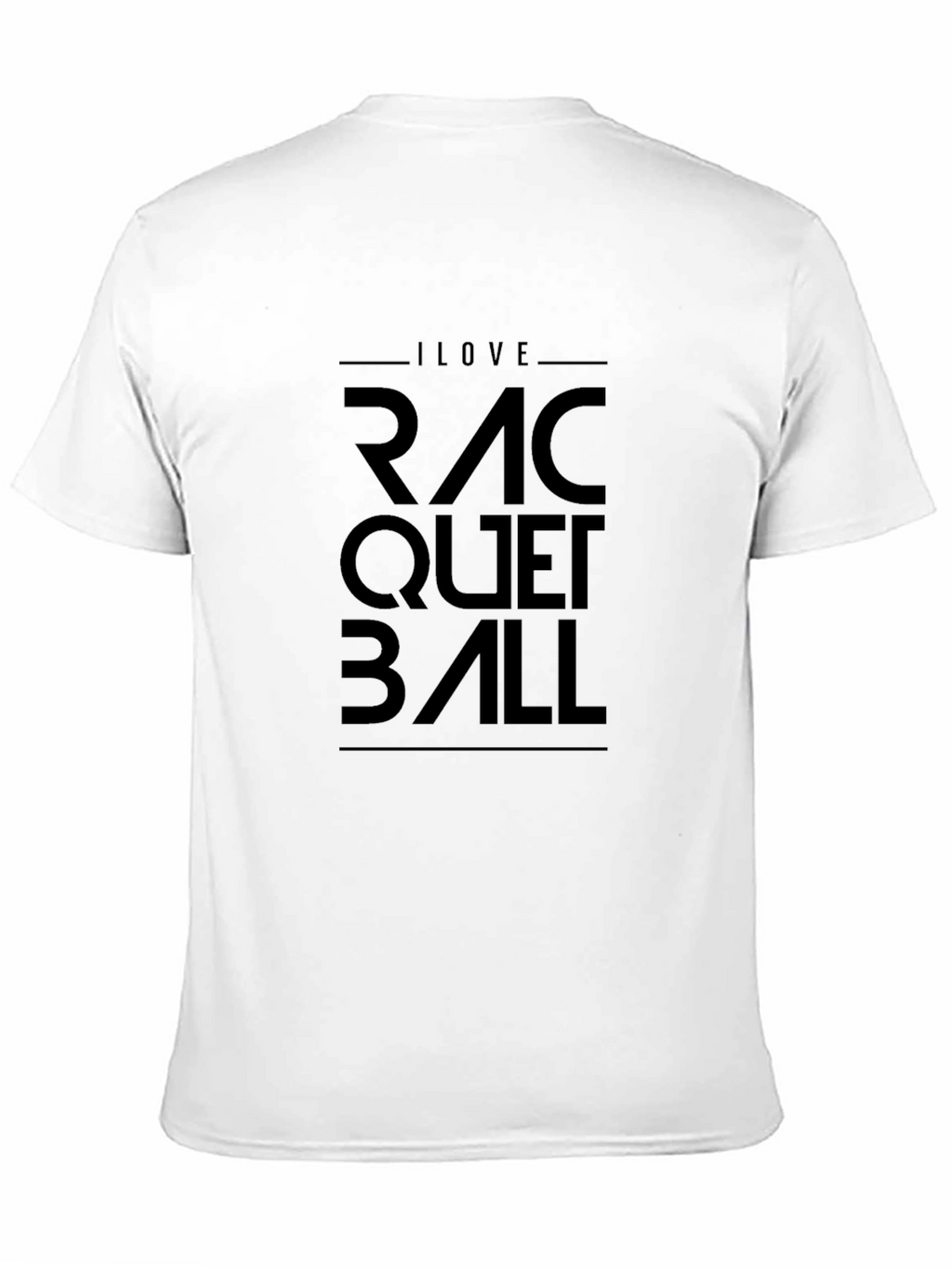 I Love Racquetball Black T-Shirt