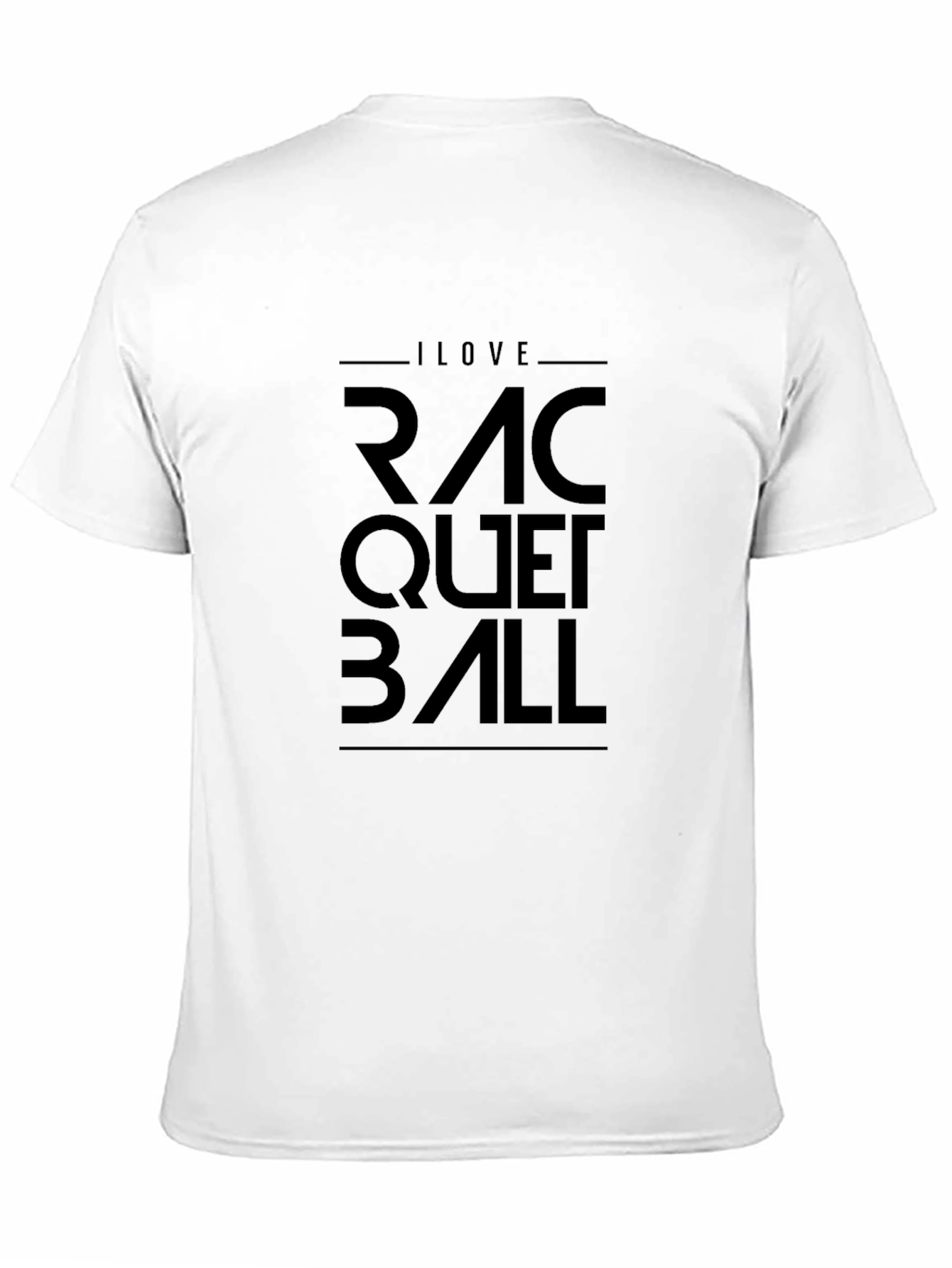 I Love Racquetball Black T-Shirt