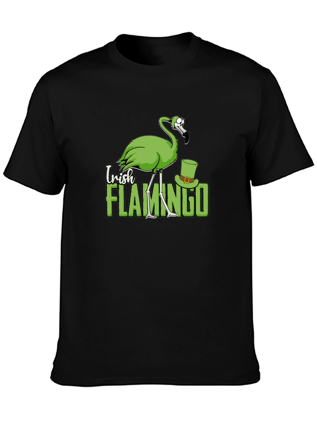 Irish Flamingo Graphic T-Shirt - St. Patricks Day