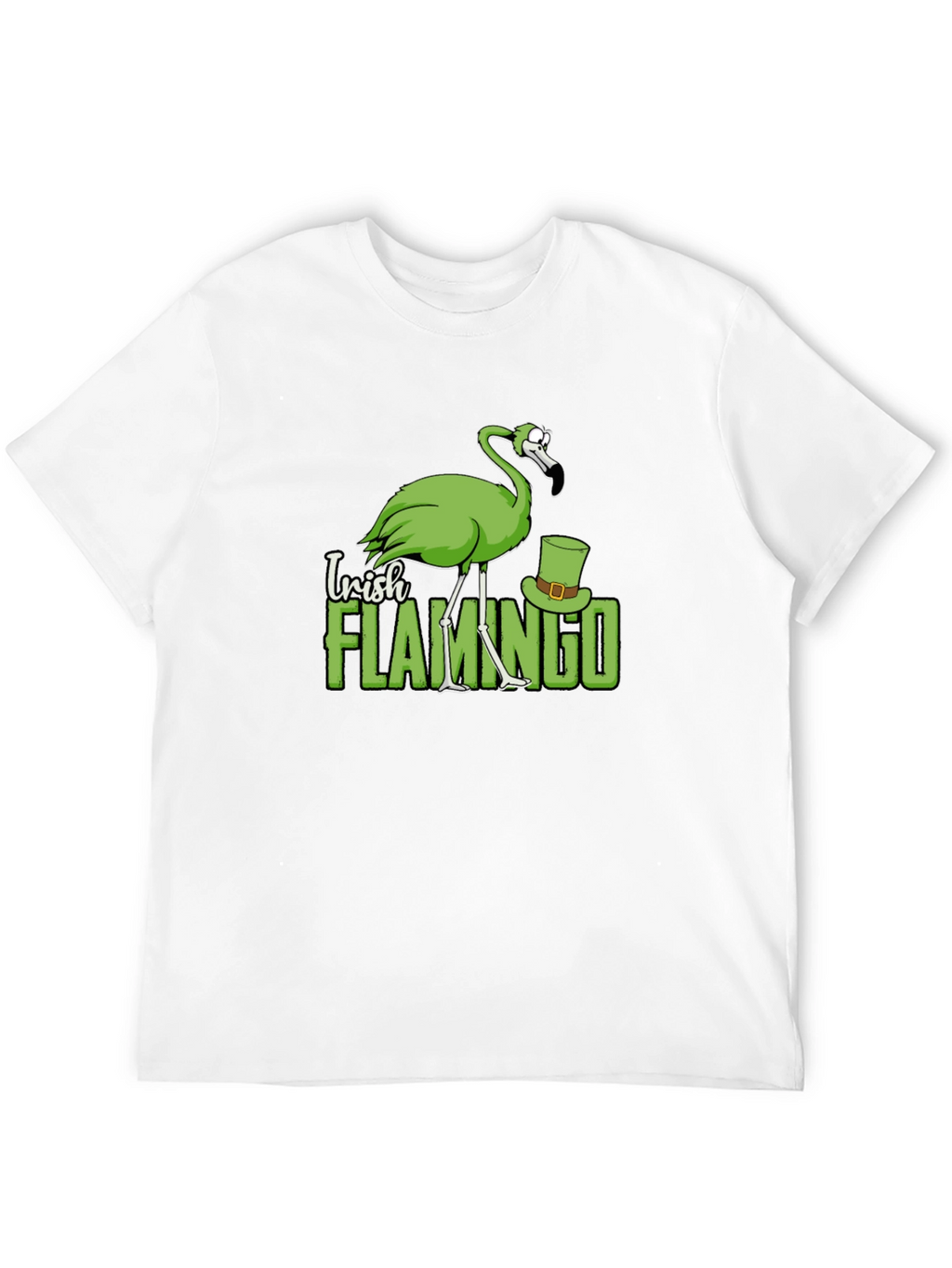 Irish Flamingo Graphic T-Shirt - St. Patricks Day