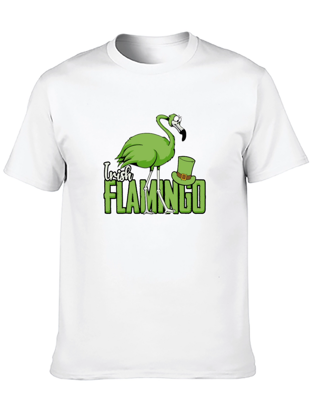 Irish Flamingo Graphic T-Shirt - St. Patricks Day