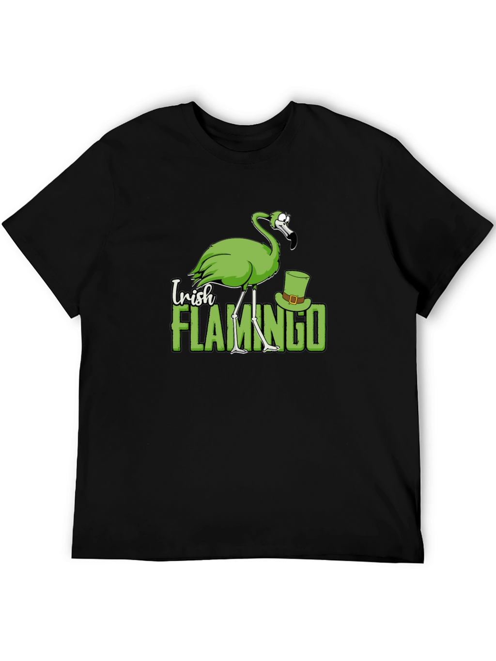 Irish Flamingo Graphic T-Shirt - St. Patricks Day