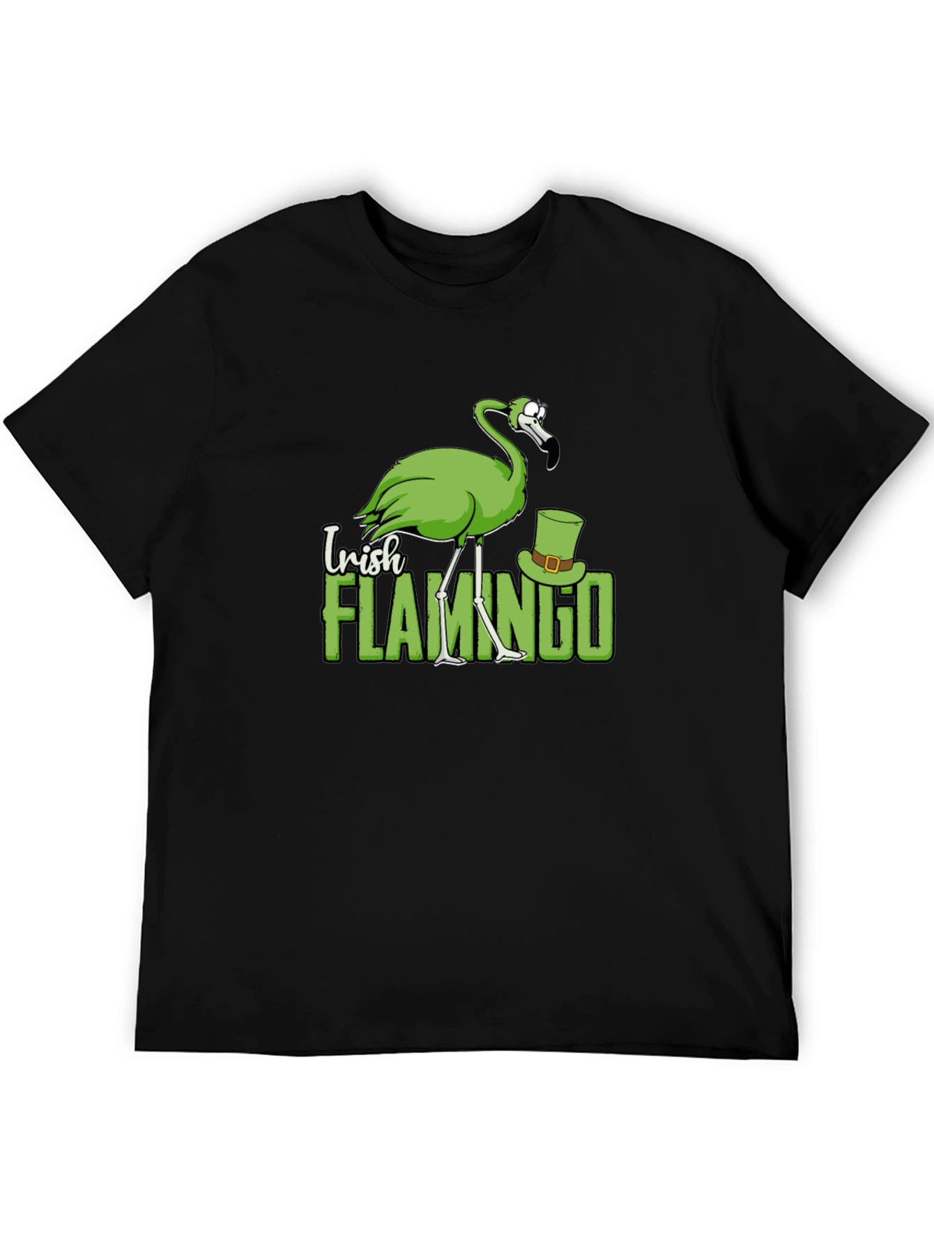 Irish Flamingo Graphic T-Shirt - St. Patricks Day