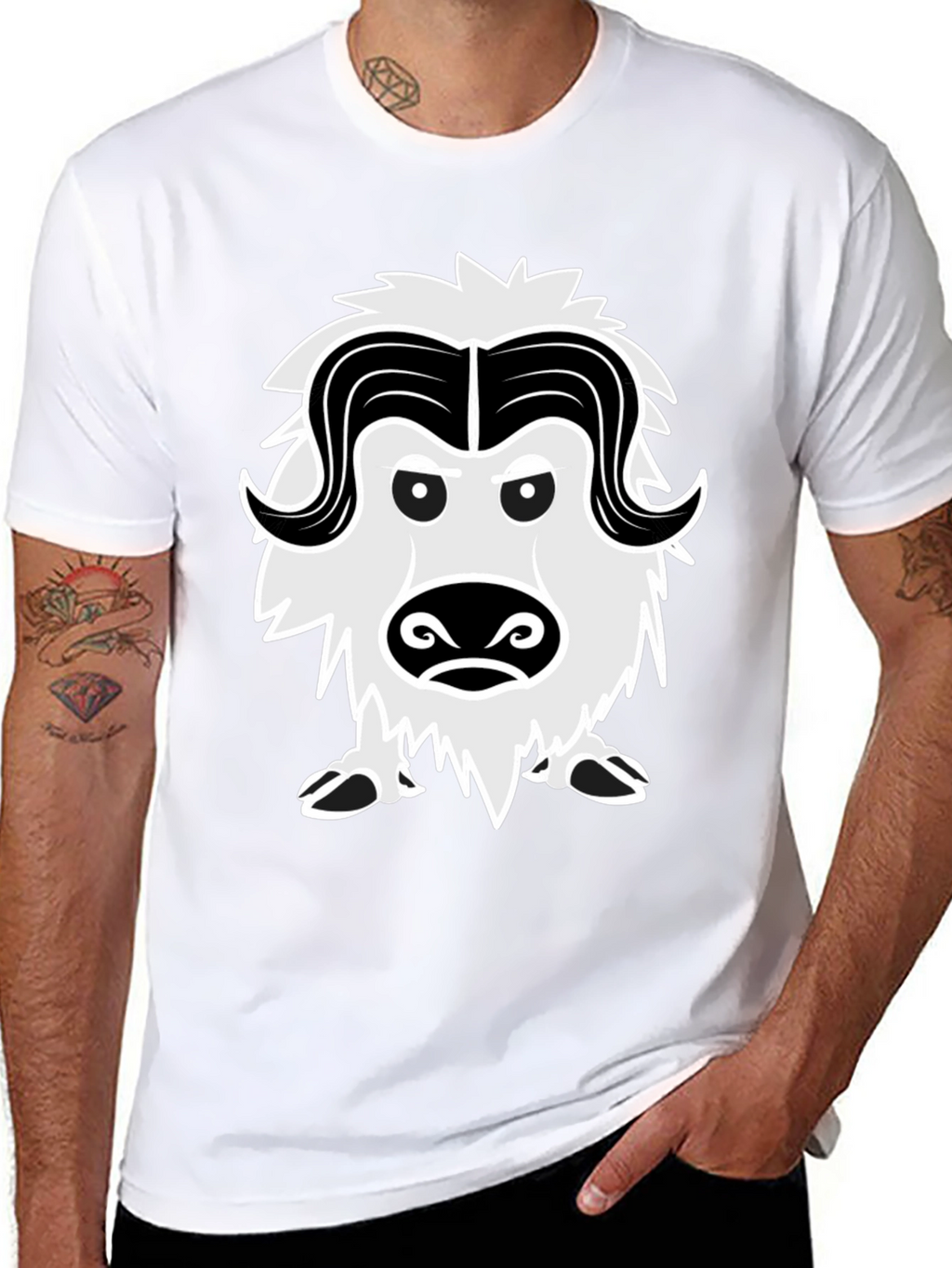Muskox Graphic Tee - Unique Animal Design