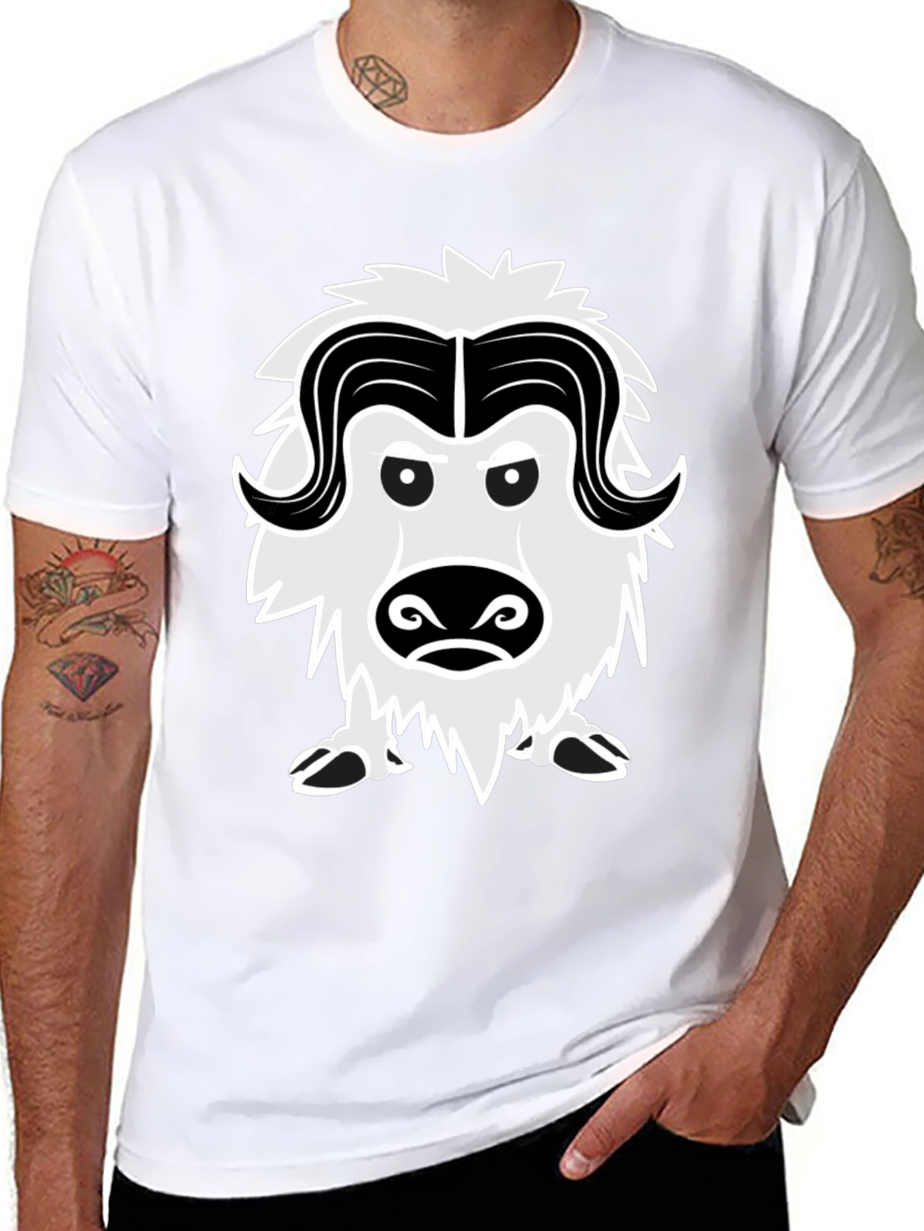 Muskox Graphic Tee - Unique Animal Design