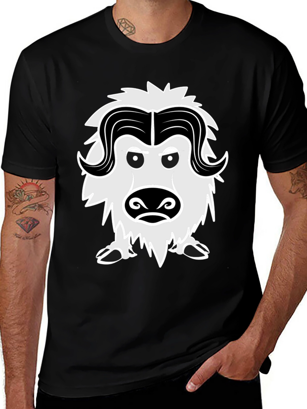 Muskox Graphic Tee - Unique Animal Design