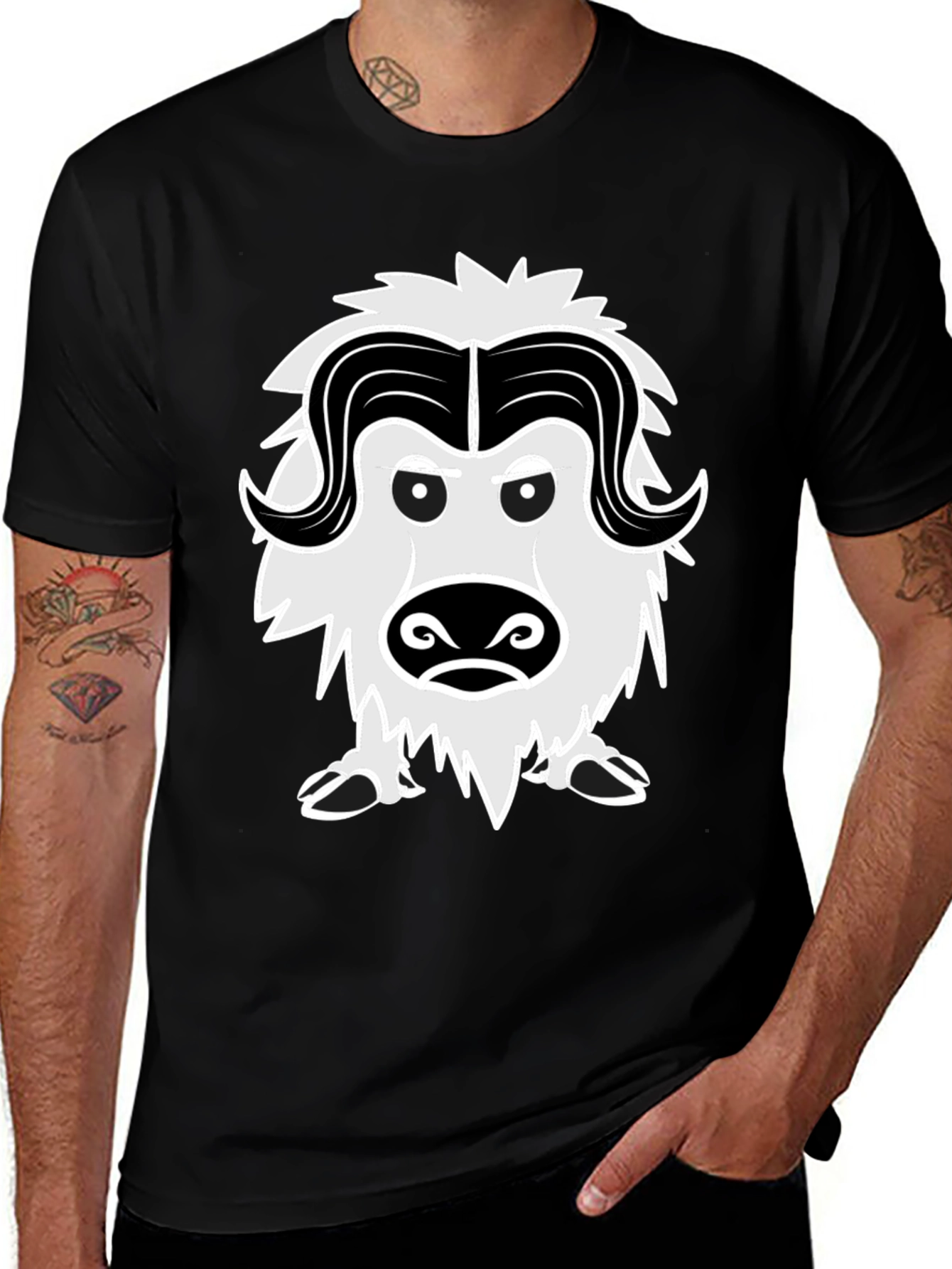 Muskox Graphic Tee - Unique Animal Design