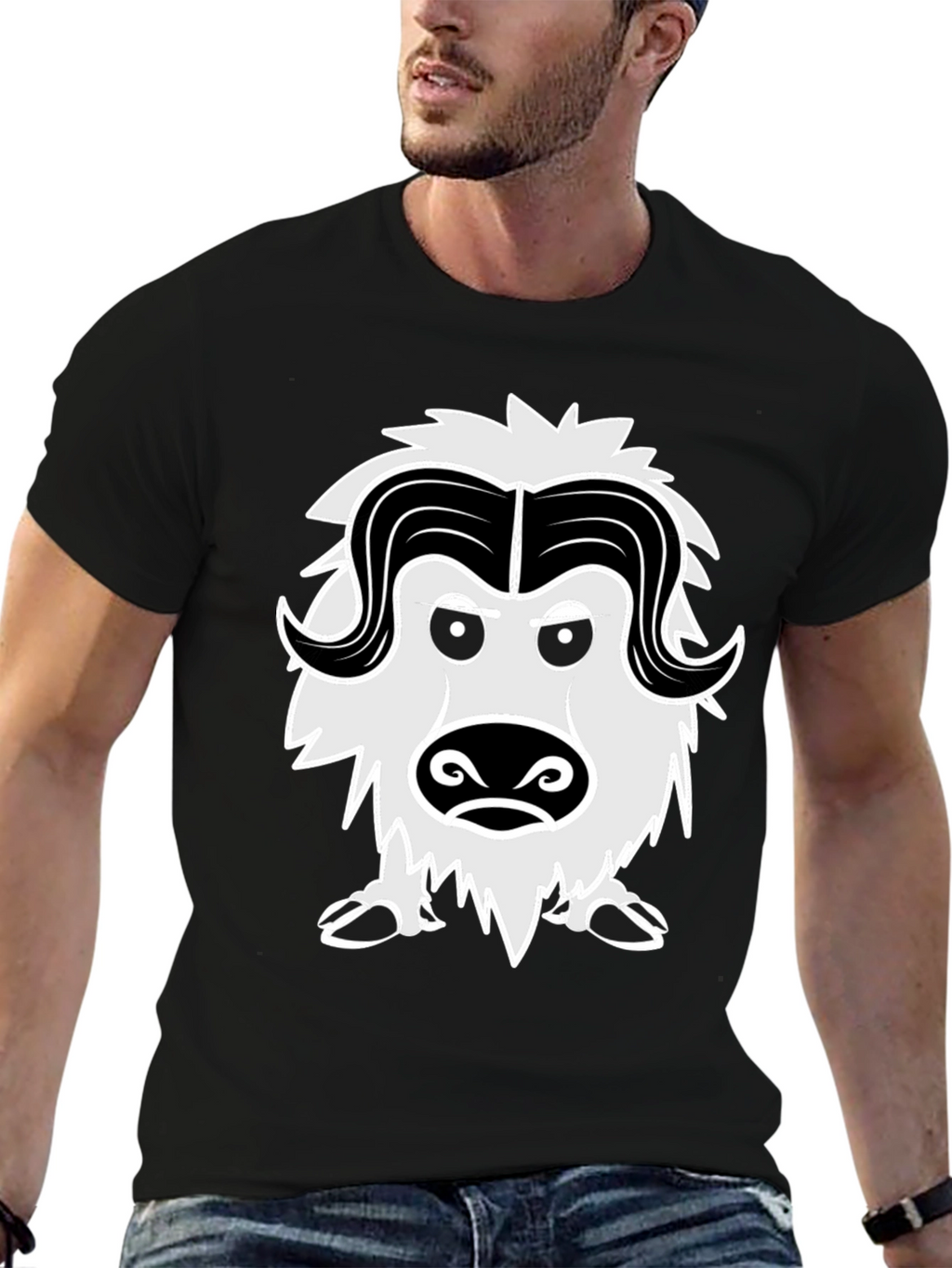 Muskox Graphic Tee - Unique Animal Design
