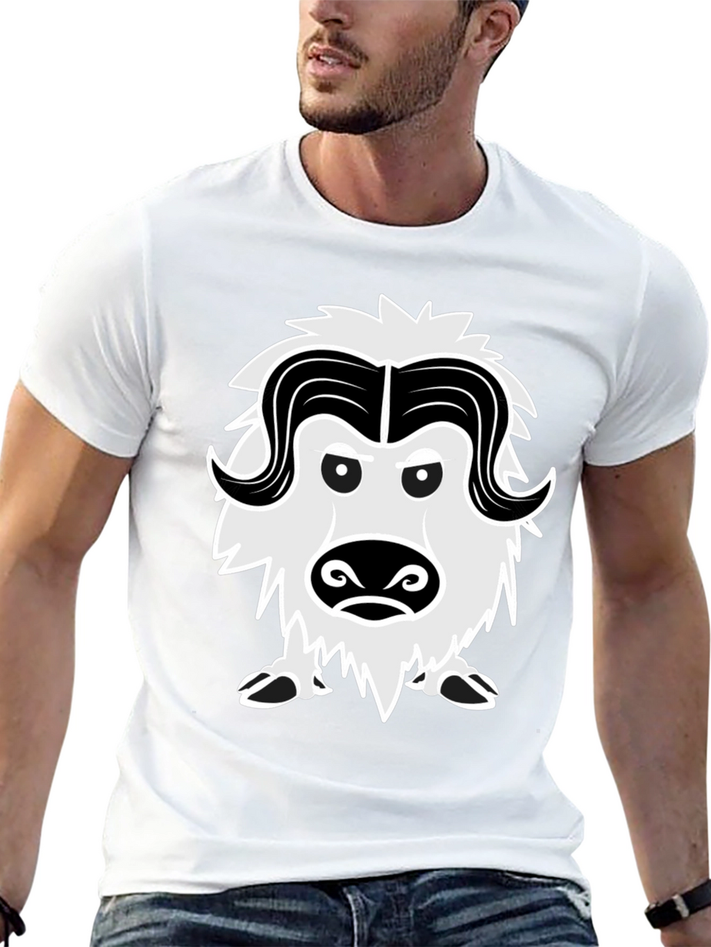 Muskox Graphic Tee - Unique Animal Design
