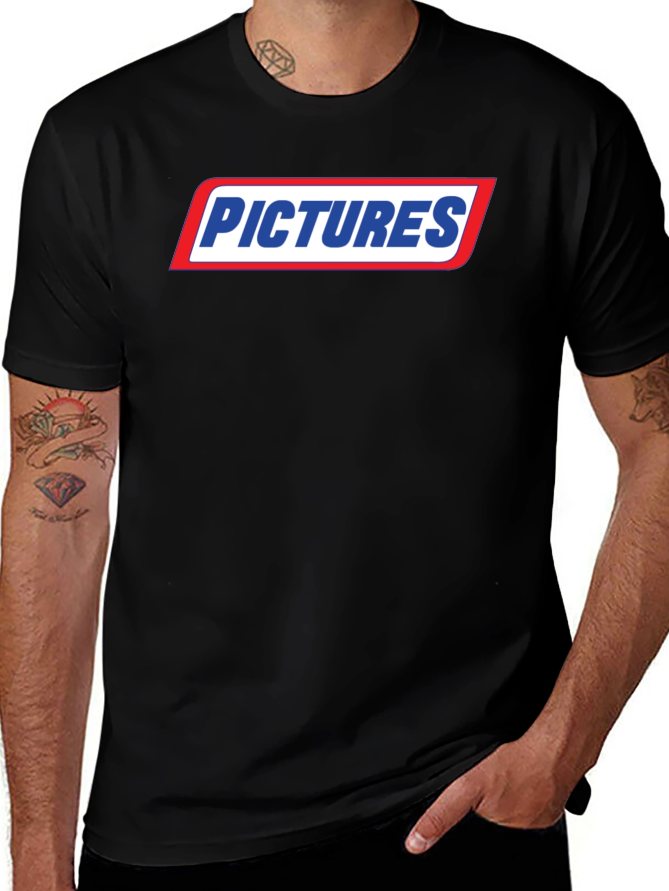 Retro Pictures Graphic T-Shirt - Black