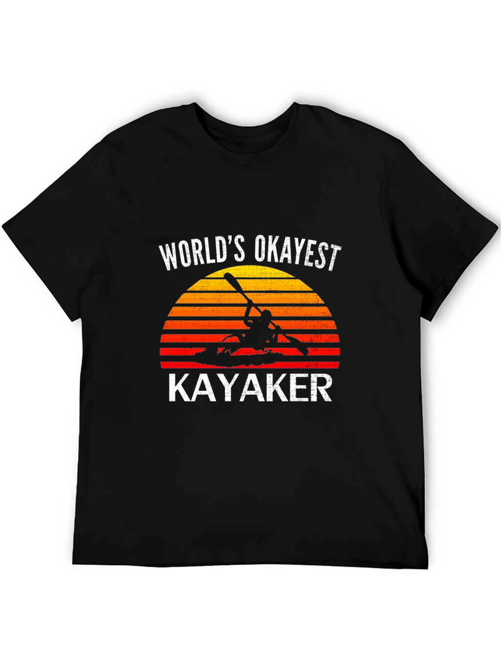Worlds Okayest Kayaker Graphic T-Shirt - Kayaking Gift