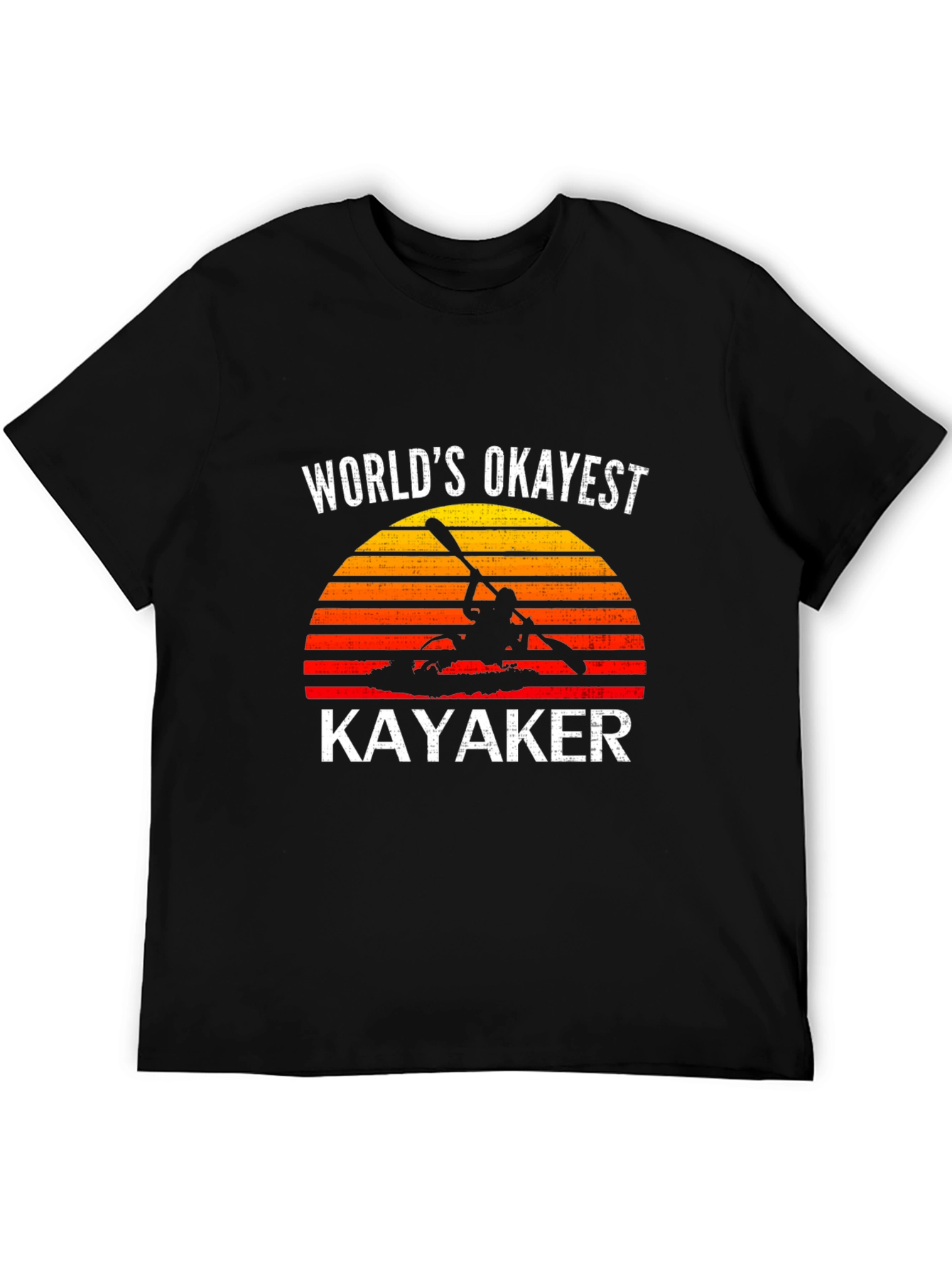 Worlds Okayest Kayaker Graphic T-Shirt - Kayaking Gift