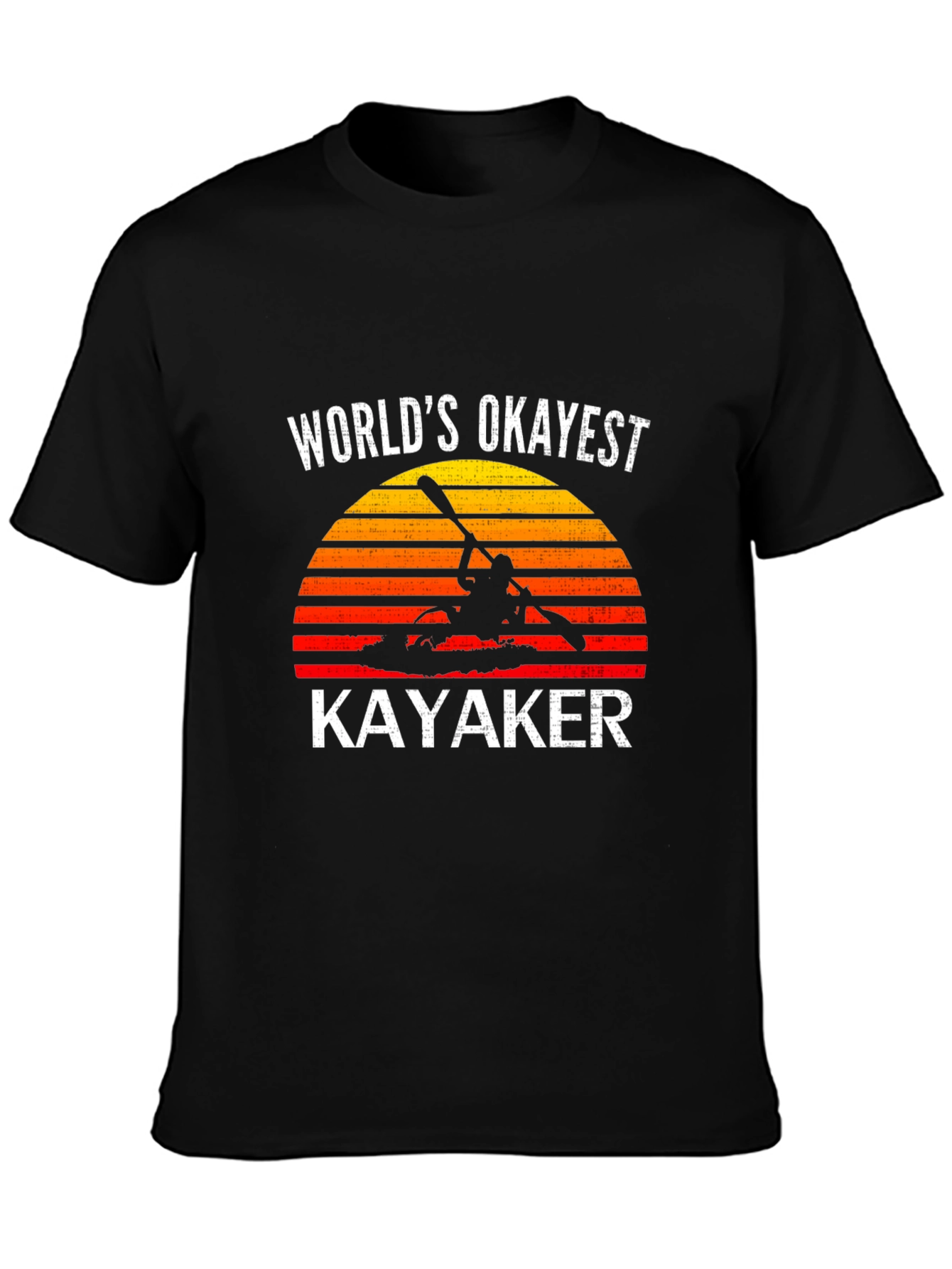 Worlds Okayest Kayaker Graphic T-Shirt - Kayaking Gift